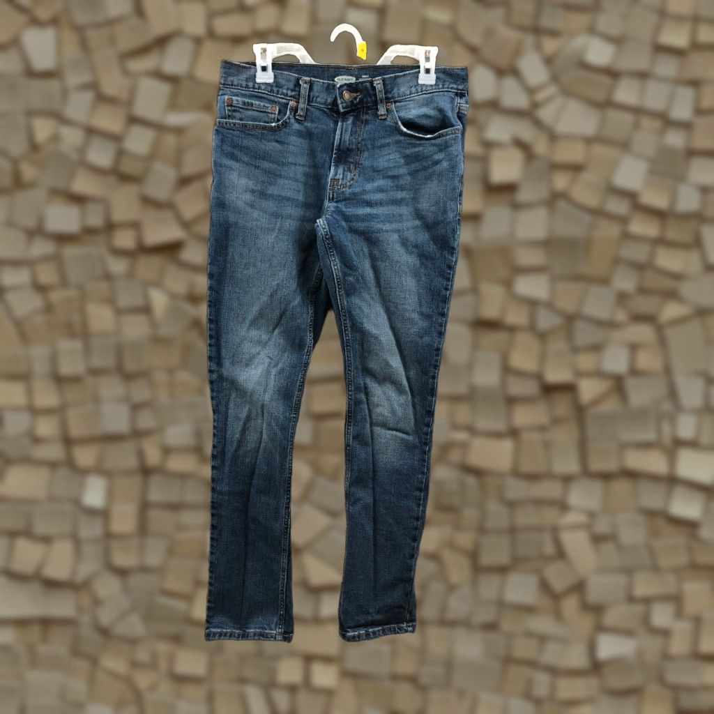 Old Navy Old Navy Skinny Jeans 31x32 Mens Mid Rise Dark Wash Blue Denim Jeans Size US 31 - 1 Thumbnail