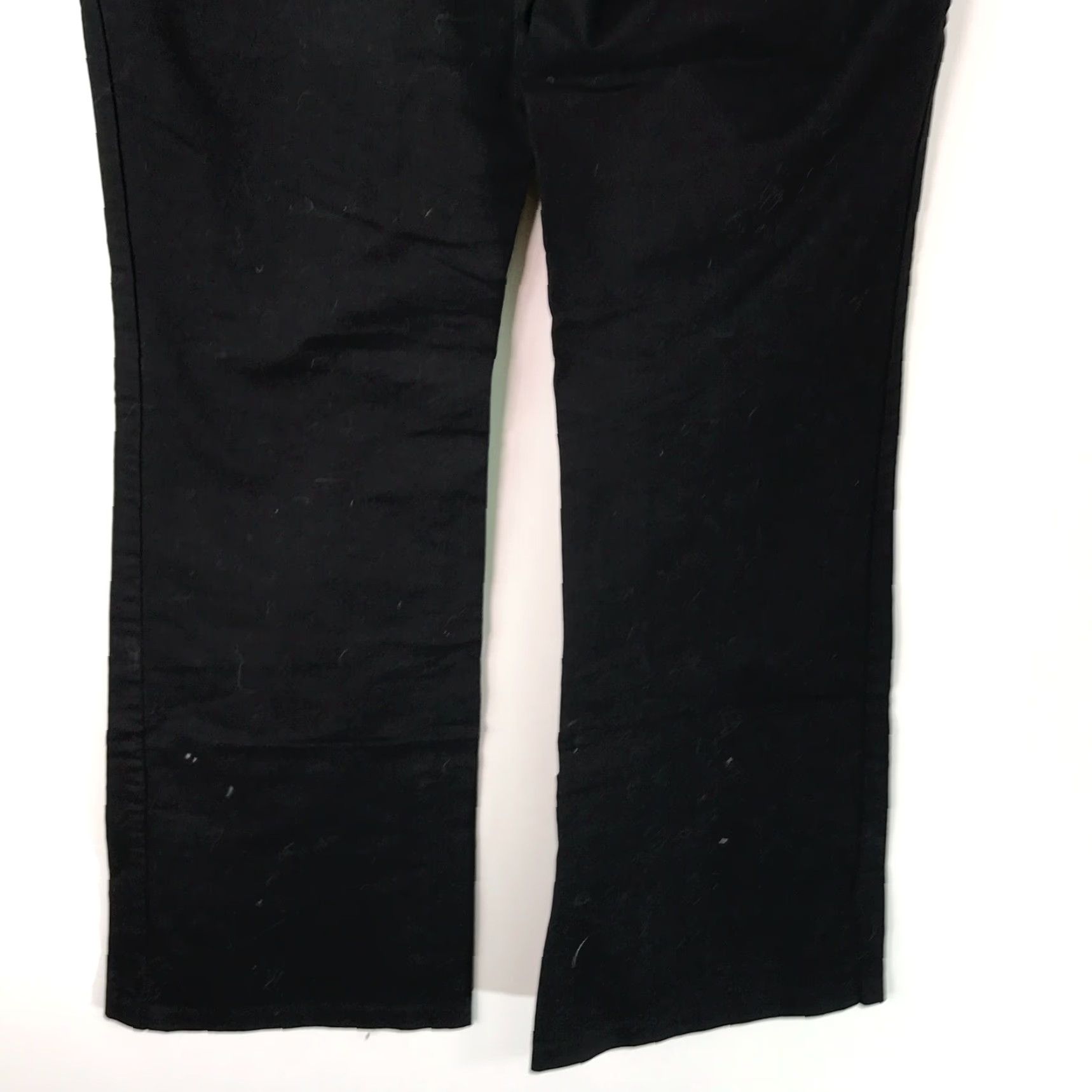 Vintage JLO By Jennifer Lopez Womens Flat Front Casual Black Trouser Dress Pants Size 7 Size 28" / US 6 / IT 42 - 6 Thumbnail