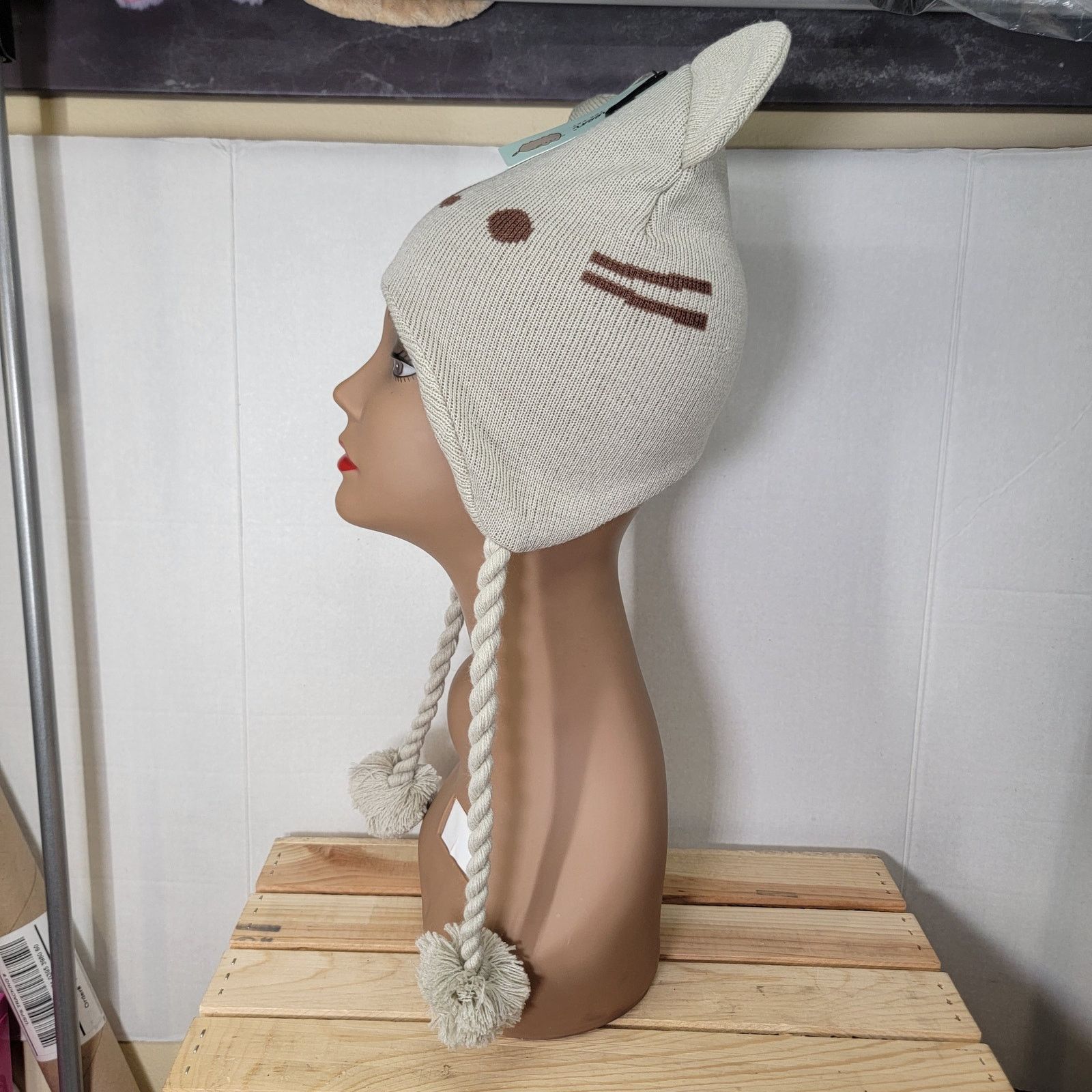 Other Pusheen by Culturefly Knit Trapper Beanie w/ Tassels- OS NEW Size ONE SIZE - 5 Thumbnail