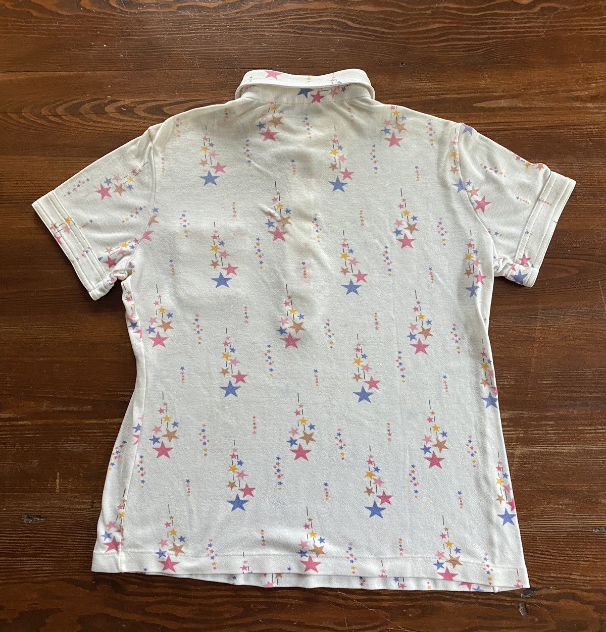 Retrofit Vintage 70’s Sears Stars All Over Short Sleeve Pocket Polo Size US S / EU 44-46 / 1 - 12 Thumbnail