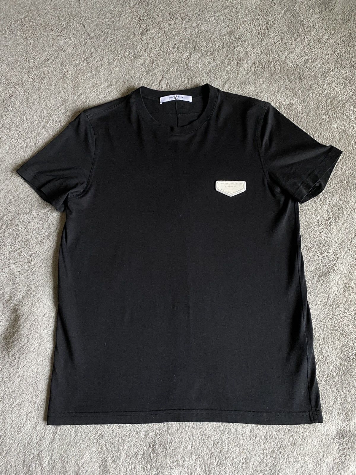Givenchy Lamb Leather Logo Patch Tee T Shirt Cuban Fit Grail