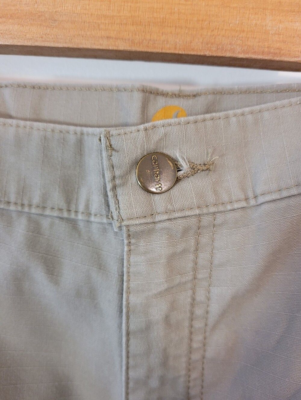 Carhartt Carhartt Mens Beige Work Pants 14806 38x34 Relaxed Fit Size US 38 / EU 54 - 3 Thumbnail