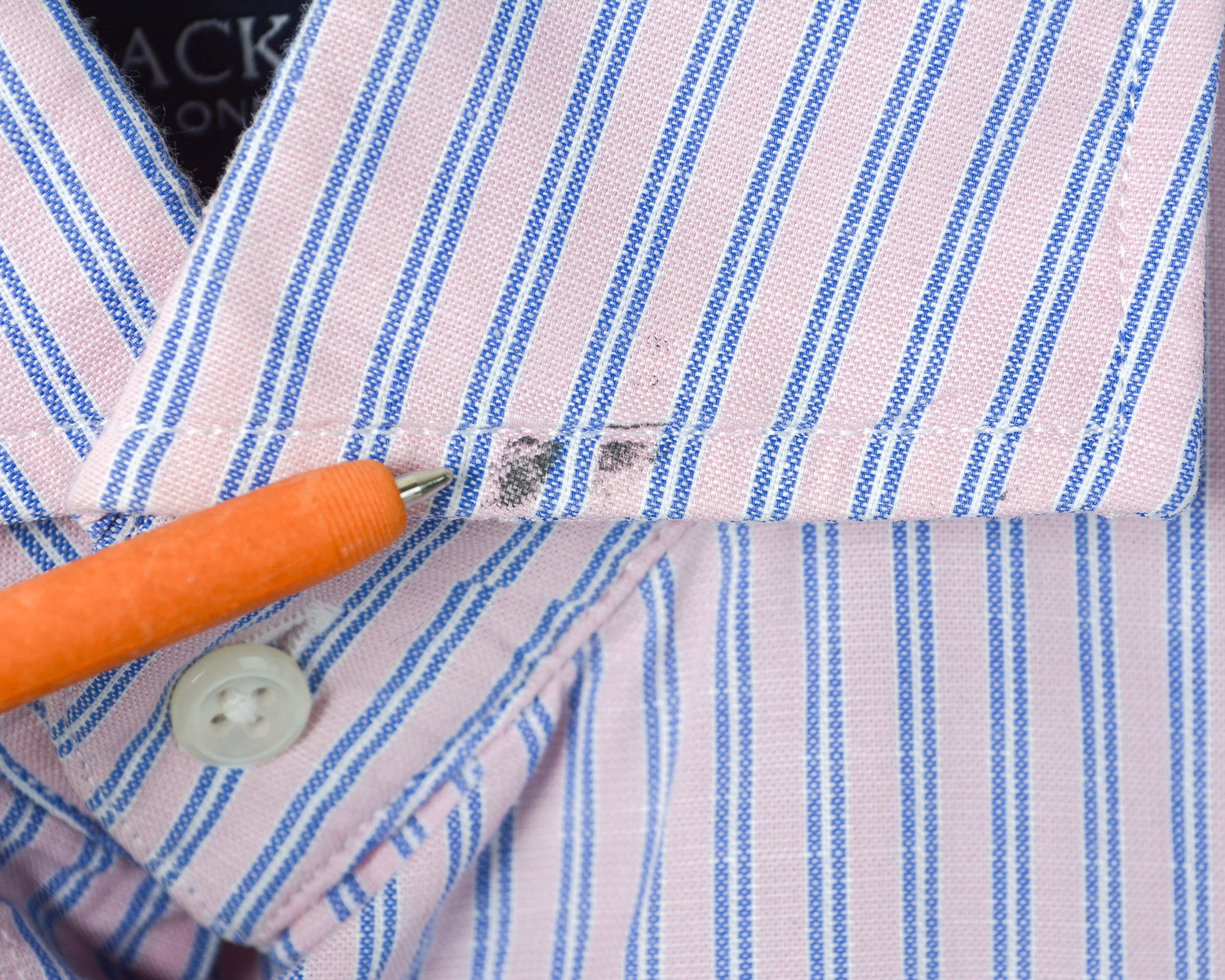 Hackett 16" Size 42 Shirt Formal Top Striped L Finest Italian Cotton Size 40R - 2 Thumbnail
