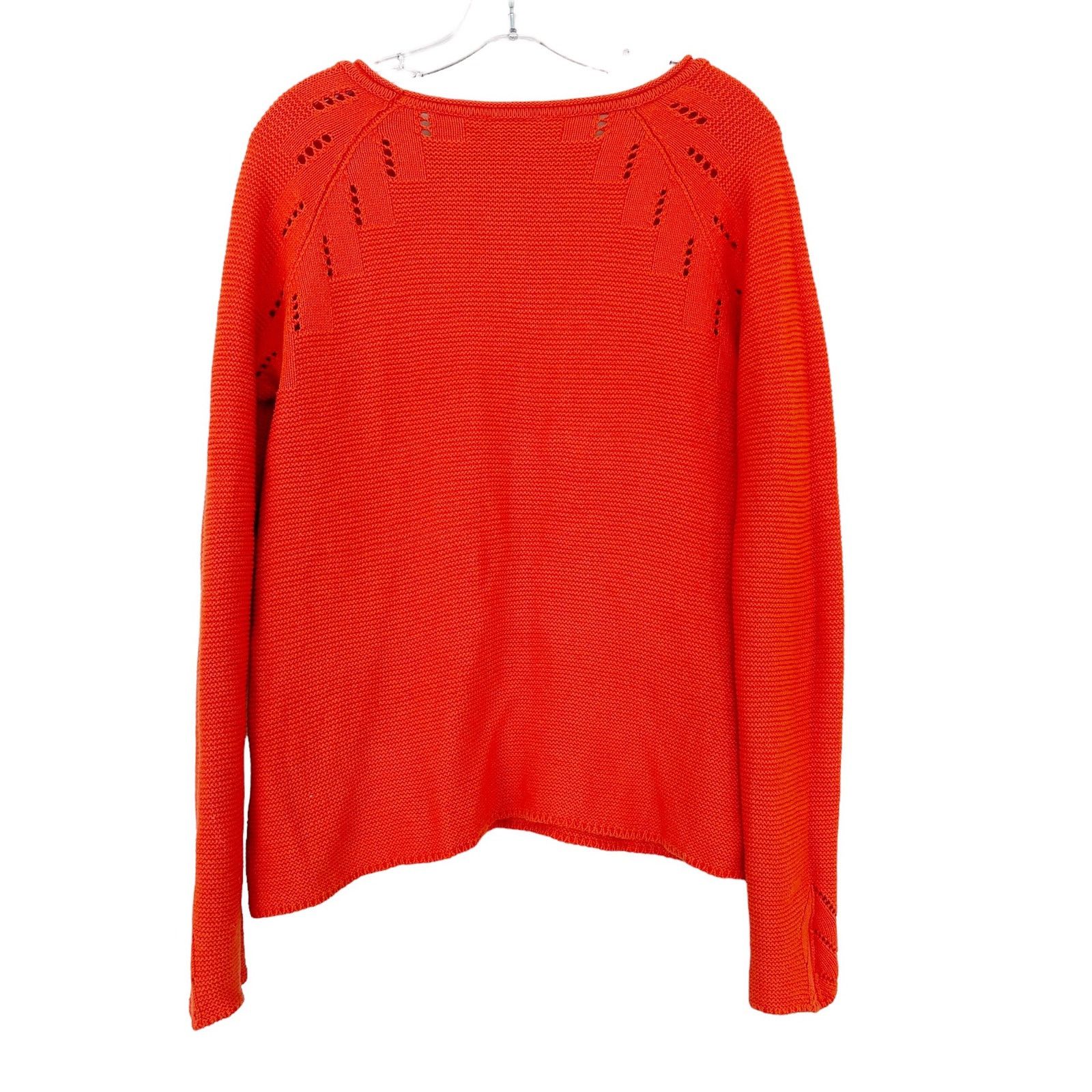 Other Soft Surroundings Orange Wool Blend Knit Sweater Sz M Size M / US 6-8 / IT 42-44 - 4 Thumbnail