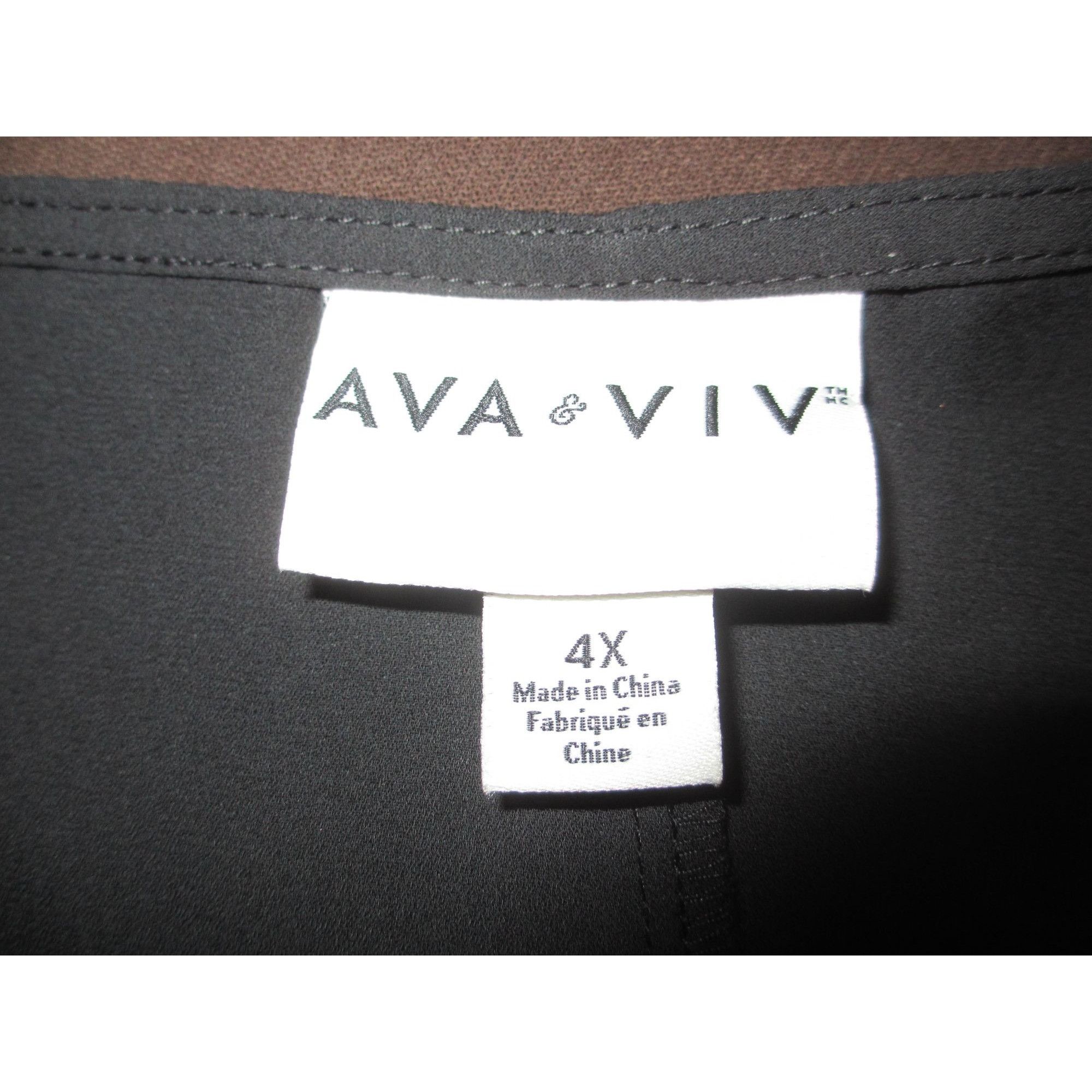 Other AVA & VIV Black Kimono-Style Tunic Dress With Crochet Trim V Size 4XL / US 24-26 - 10 Thumbnail