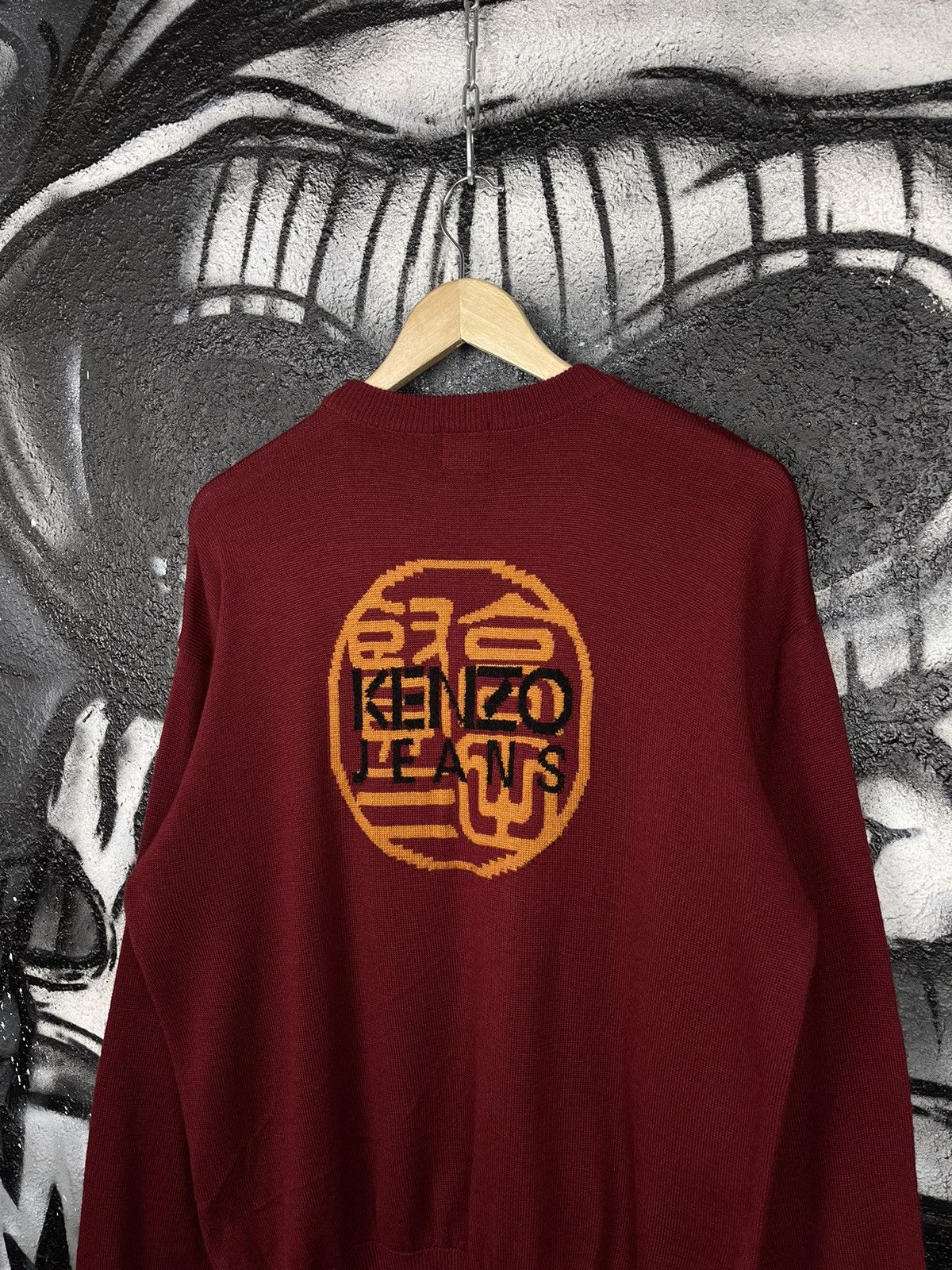 Kenzo × Vintage Vintage Kenzo Jeans Big Logo Sweater Size US L / EU 52-54 / 3 - 8 Thumbnail