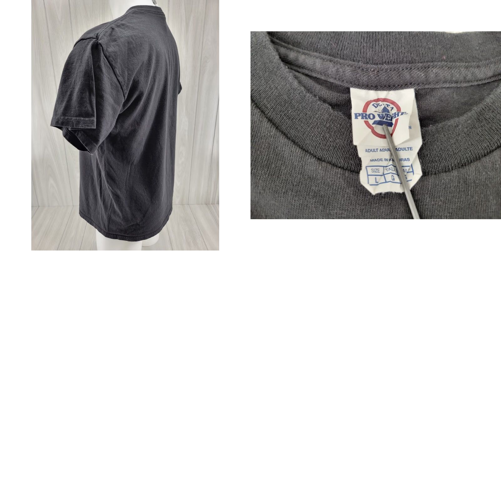Delta Delta Black Ink Design Short Sleeve Crewneck T Shirt USMC Marines Large L Black Mens Size Regular Cotton Crew Neck Logo 100% Cotton Size US L / EU 52-54 / 3 - 8 Thumbnail