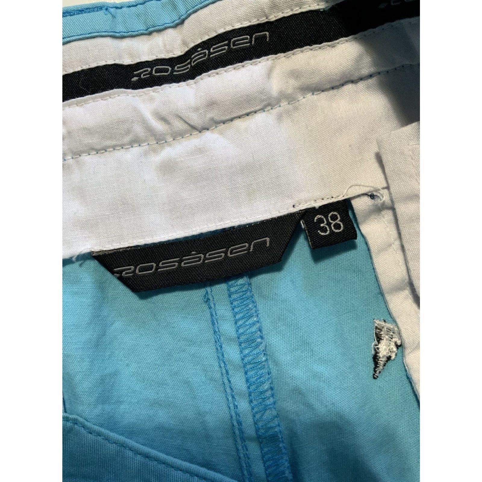 Poler Rosasen Golf Flagpole All Over Print Turquoise Performance Pants 38 Men Regular Turquoise Pants Flag 34 Inseam Mens Size US 38 / EU 54 - 4 Thumbnail