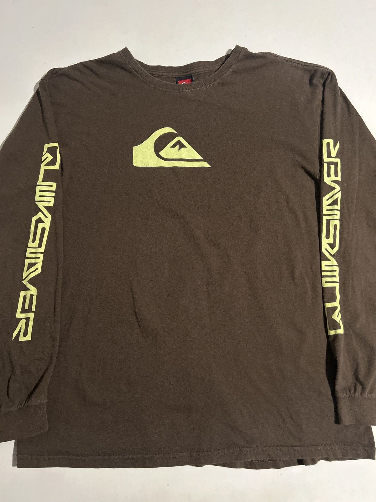 Quiksilver Brown Long Sleeve Logo Tshirt