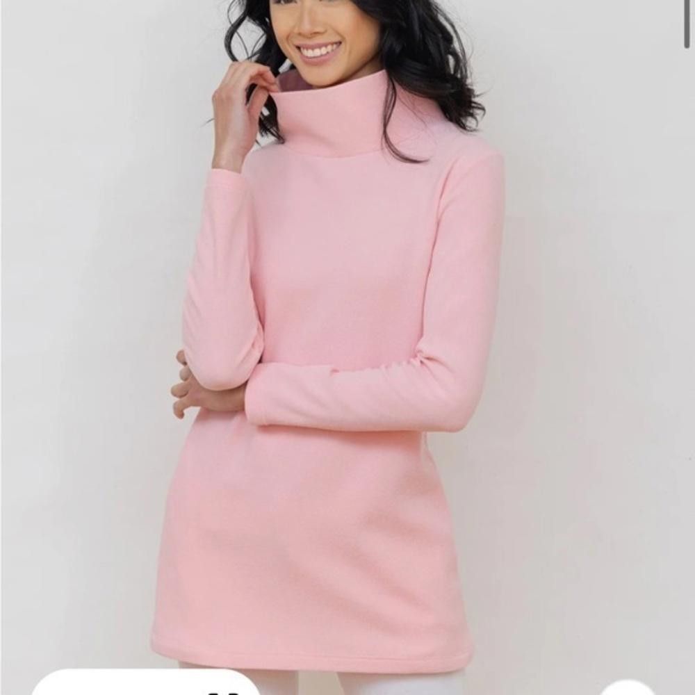 Designer Cobble Hill Turtleneck in Terry Fleece (Pink) Size XS / US 0-2 / IT 36-38 - 1 Preview