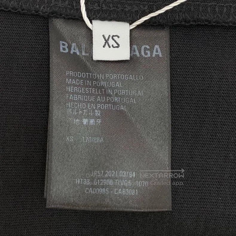Balenciaga Balenciaga Black Logo Print Cotton T. Size US XS / EU 42 / 0 - 6 Thumbnail