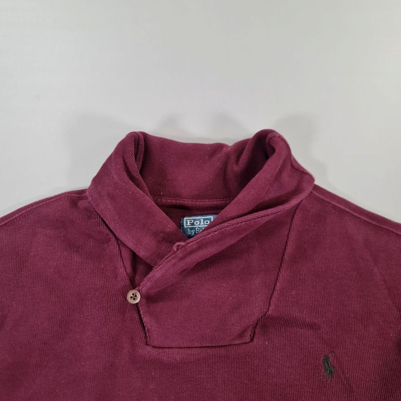 Polo Ralph Lauren VINTAGE Polo Ralph Lauren Jumper Mens Pullover Shawl Neck Cotton Red 2XL Logo Knit Long Sleeve Casual Winter Womens Mens Girls? Size US XXL / EU 58 / 5 - 2 Thumbnail