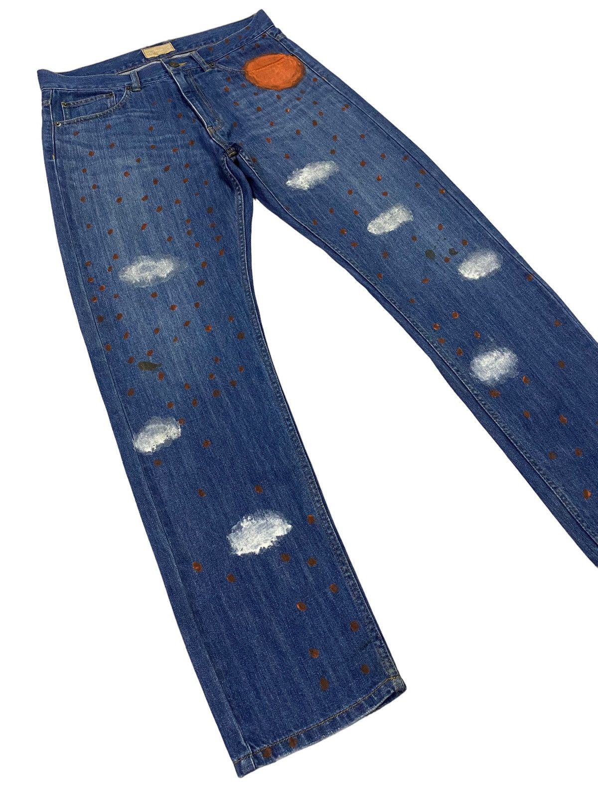 Issey Miyake Tsumori Chisato By Issey Miyake All Over Painted Art Denim Size US 31 - 21 Thumbnail