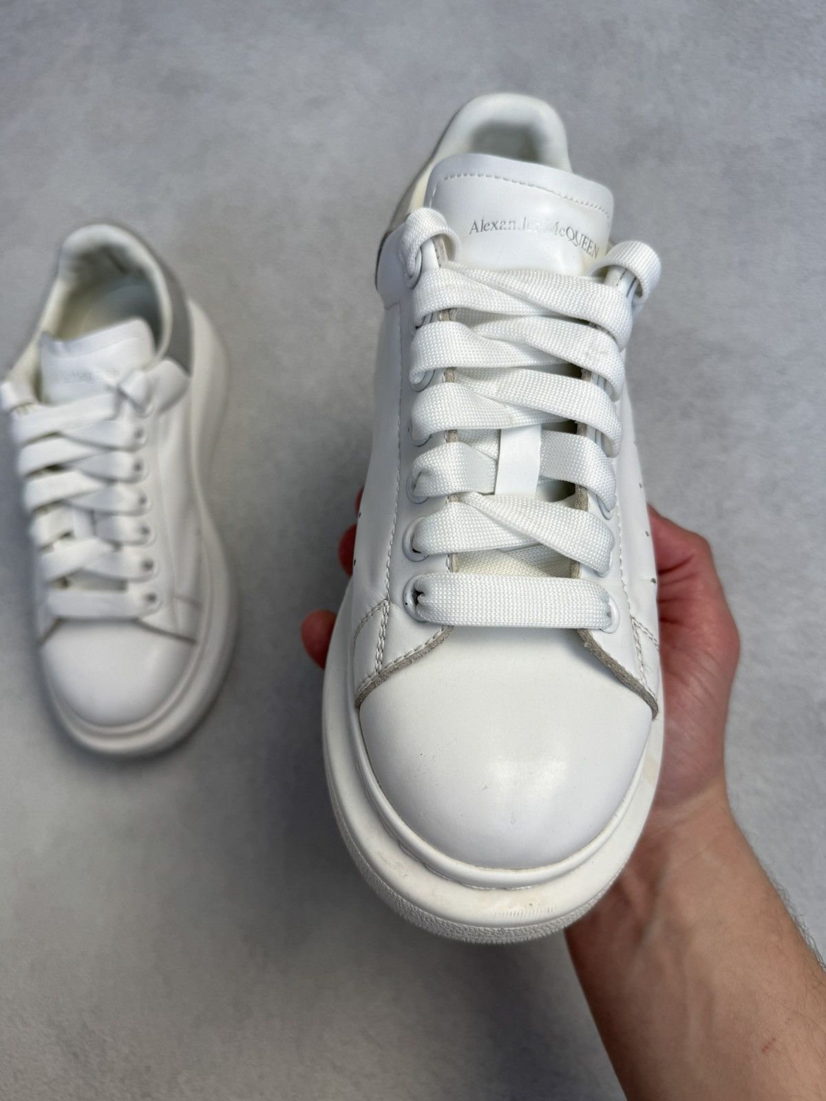 Alexander McQueen Alexander McQueen Oversized Leather Sneakers White size37 Size US 6.5 / IT 36.5 - 7 Thumbnail