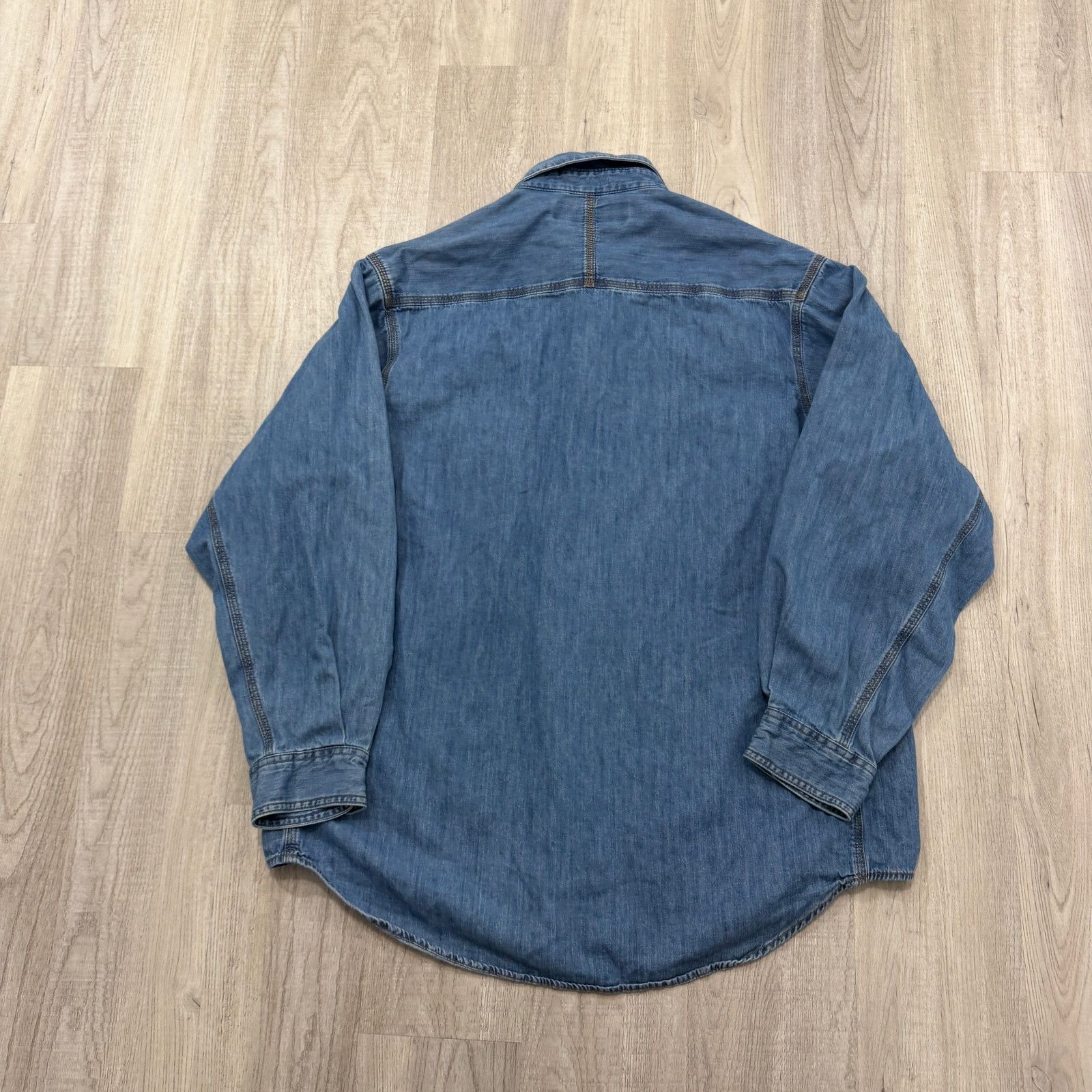 Wrangler Vintage Wrangler Riggs Workwear Denim Shirt Extra Large Size US XL / EU 56 / 4 - 5 Thumbnail