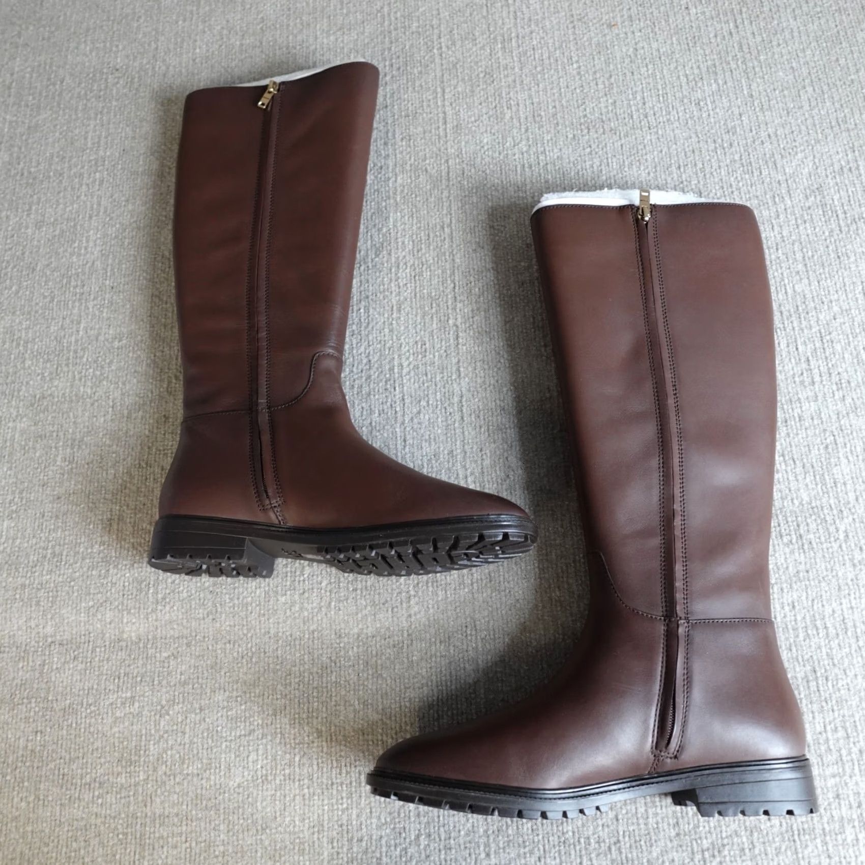 Coach VINTAGE Coach Boots Womens 10B Brown Side Zip Fynn NEW Womens Boots Riding Boot Leather Upper Leather Lining US 10 UK 8 Womens Mens Girls Size US 8 / IT 38 - 5 Thumbnail