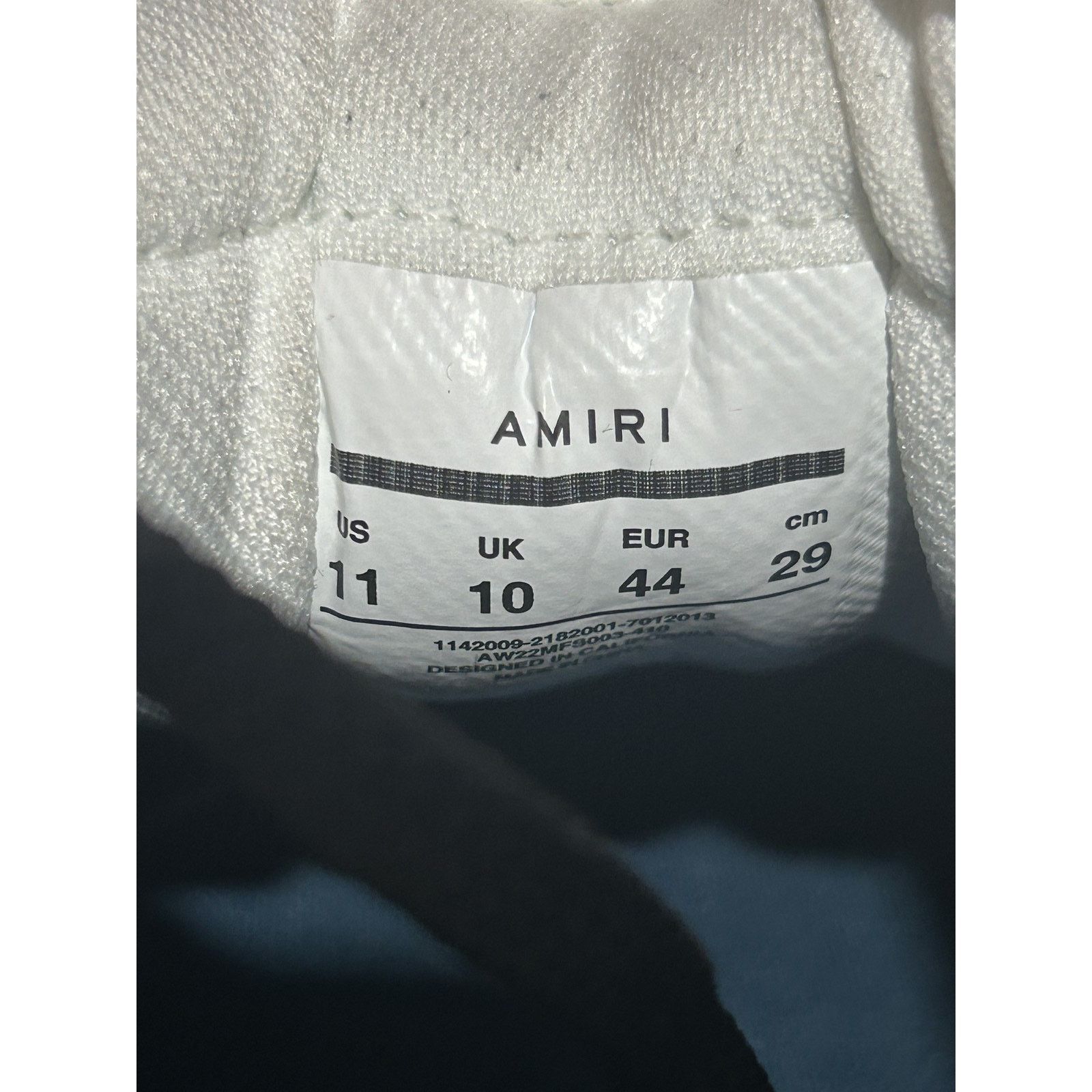 Amiri AMIRI SKEL WHITE NAVY LOW TOP SIZE 11 PREOWNED Size US 11 / EU 44 - 7 Thumbnail