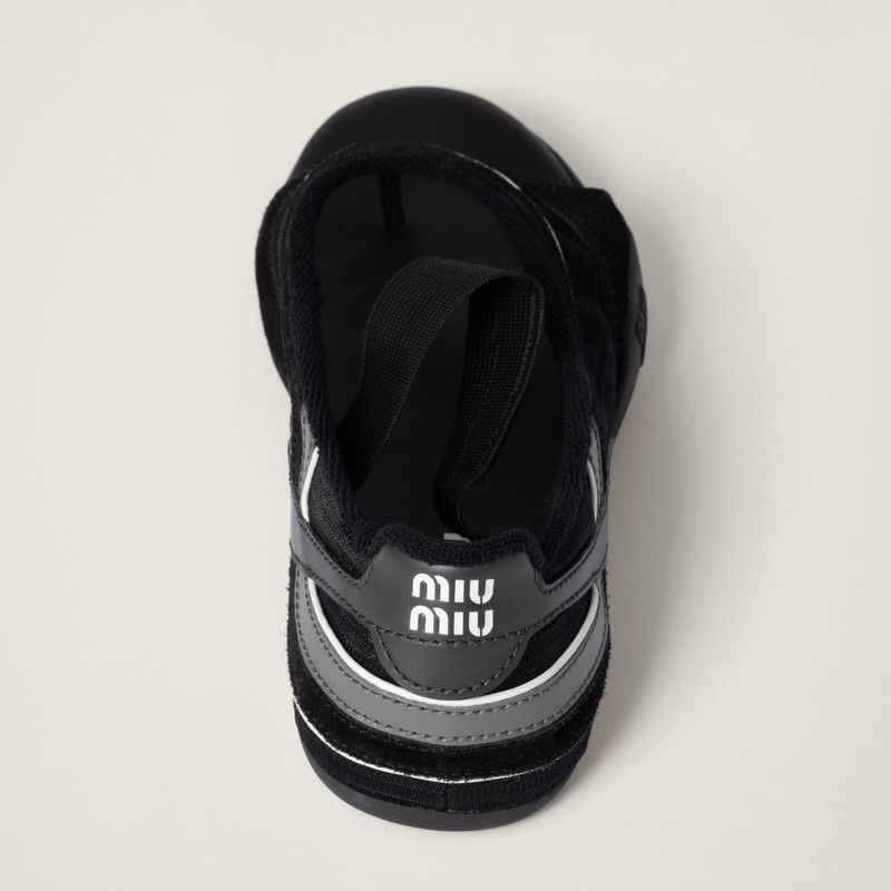 Miu Miu o1B3y1r0426 Gymnasium Technical Fabric Thong Ballerinas Size US 9 / IT 39 - 5 Thumbnail