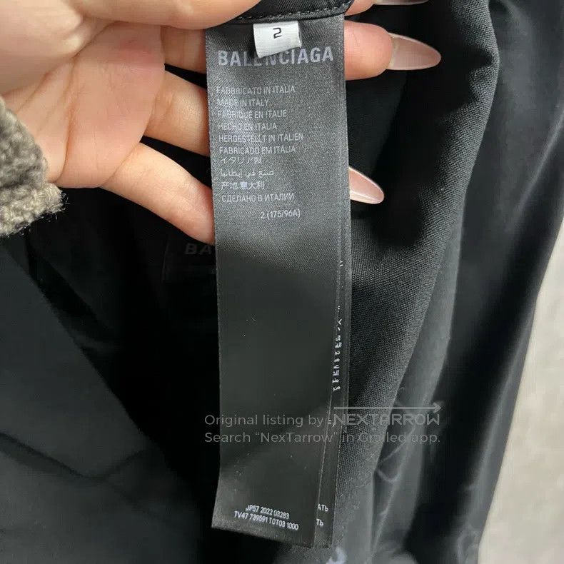 Balenciaga Balenciaga Black graffiti print single row snap button sui Size US M / EU 48-50 / 2 - 4 Thumbnail