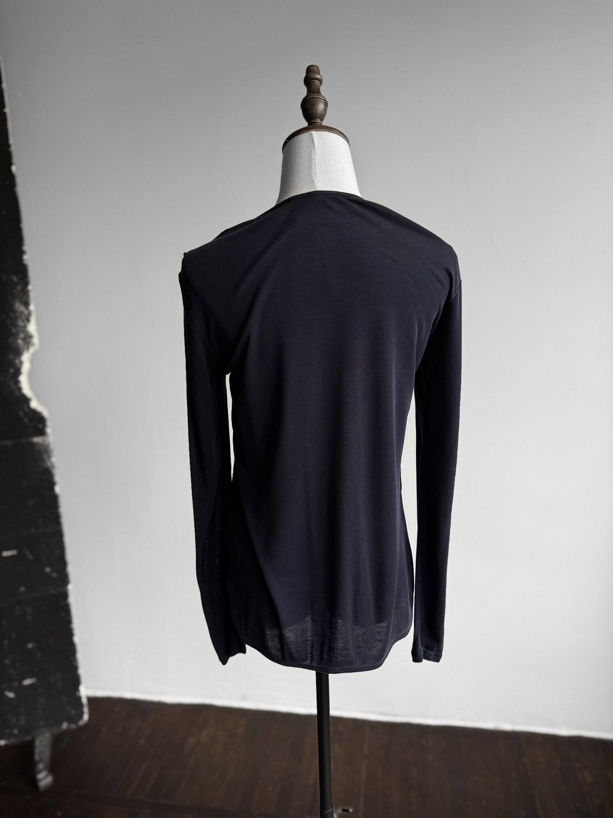 Sandro Sandro Paris Womens Navy Faux Wrap V-Neck Long Sleeve Top Size S / US 4 / IT 40 - 2 Thumbnail