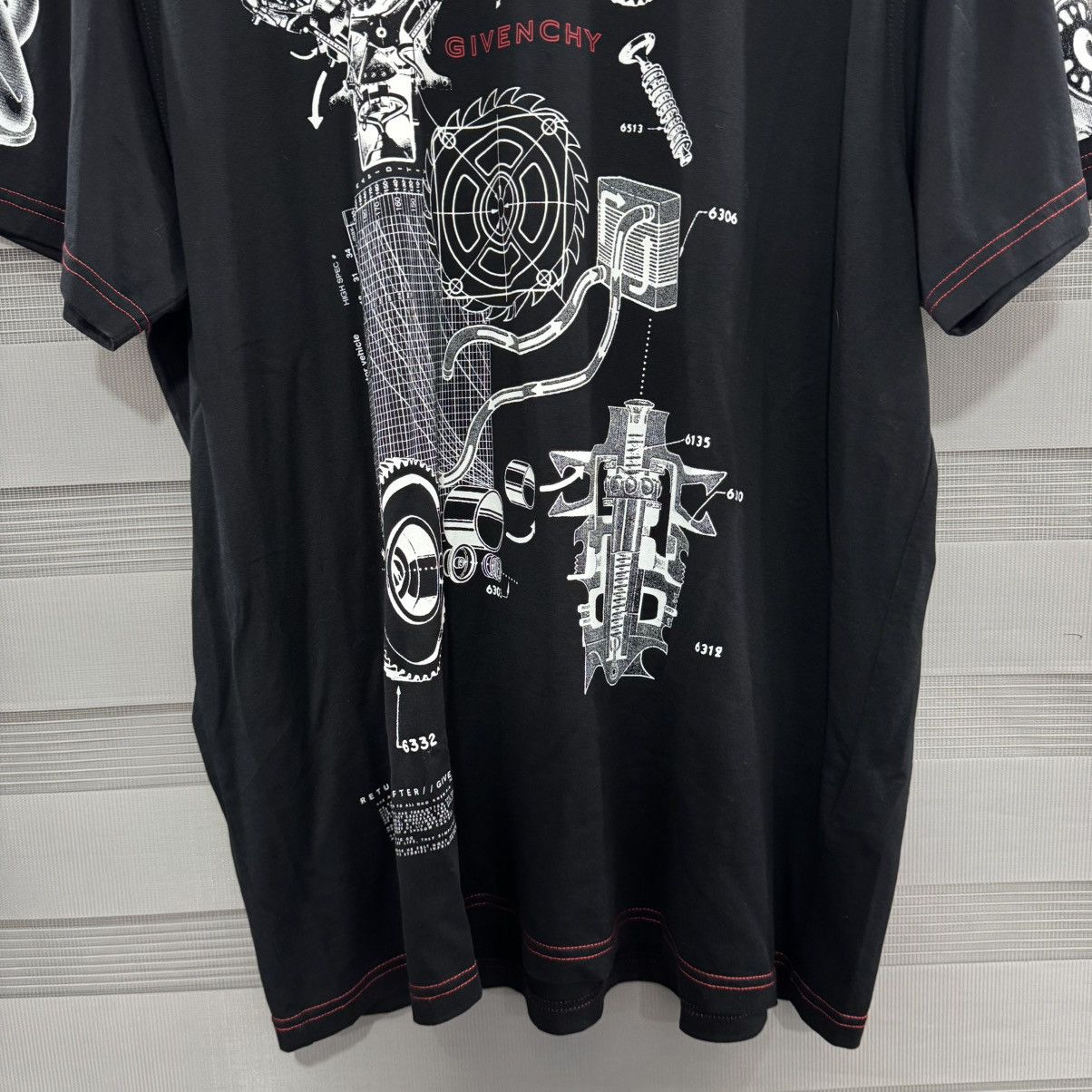 Givenchy Givenchy Black Schematics T-Shirt Size US XL / EU 56 / 4 - 3 Thumbnail