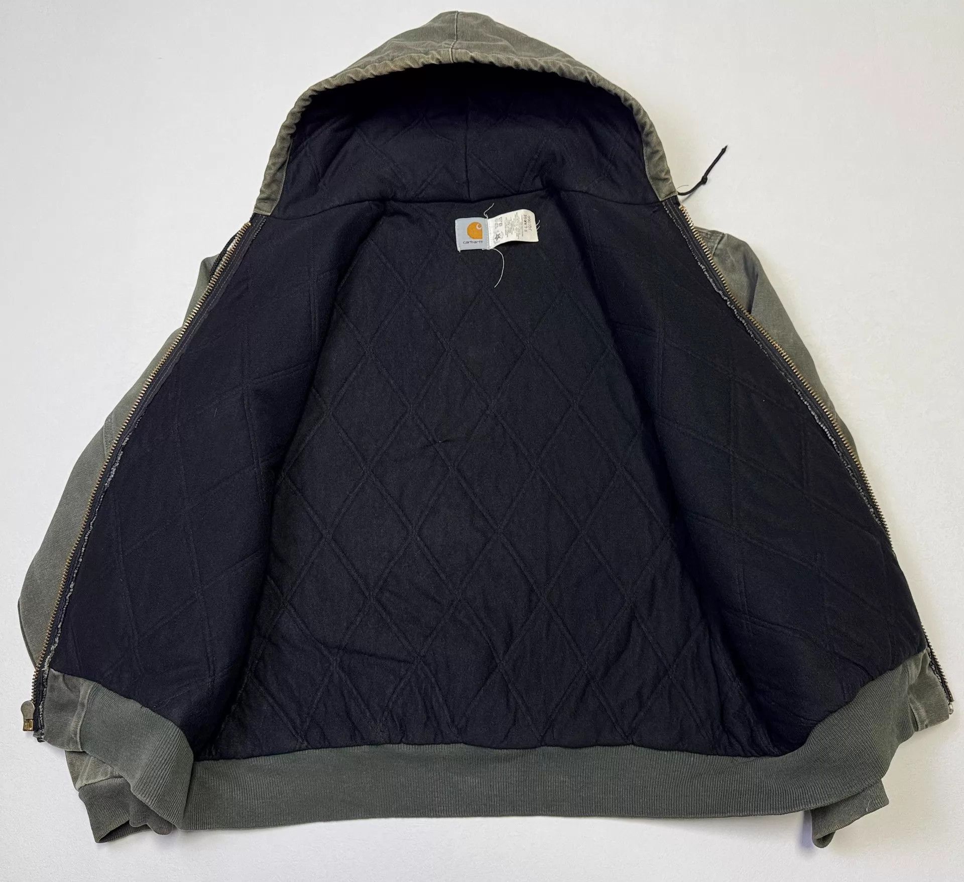 Carhartt Vintage Carhartt JQ1066 Deep Olive XL Hooded Work Jacket Size US XL / EU 56 / 4 - 4 Thumbnail