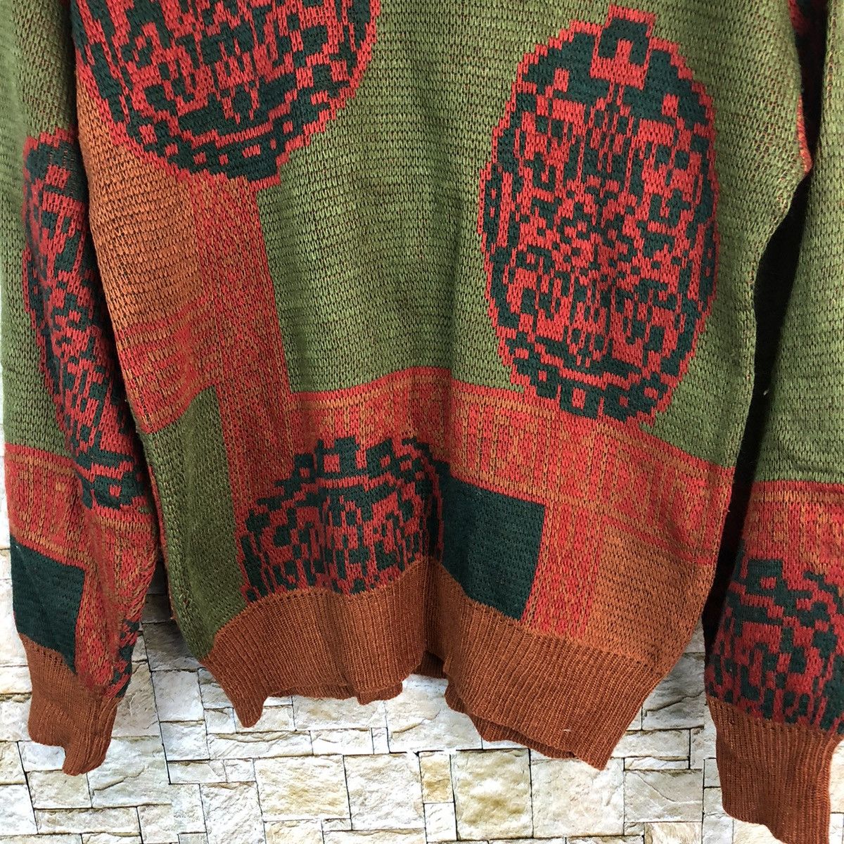 Homespun Knitwear Catax Orange art vintage japan sweatshirt Knitwear #A692 Size US M / EU 48-50 / 2 - 6 Thumbnail