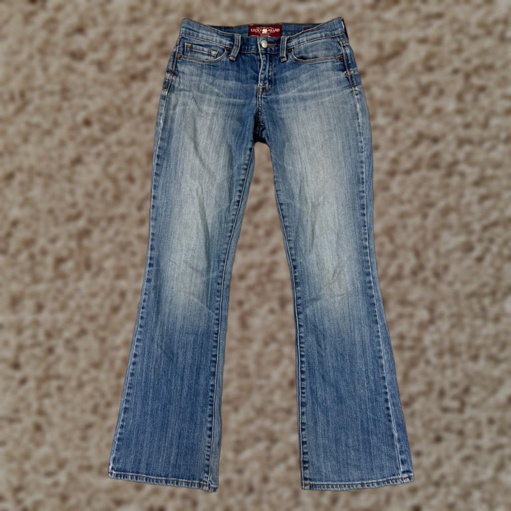 Lucky Brand Lucky Brand Jeans Women’s 4 Blue Denim Straight 5-Pocket Stretch Inseam 30in USA Size 27" / US 4 / IT 40 - 1 Thumbnail