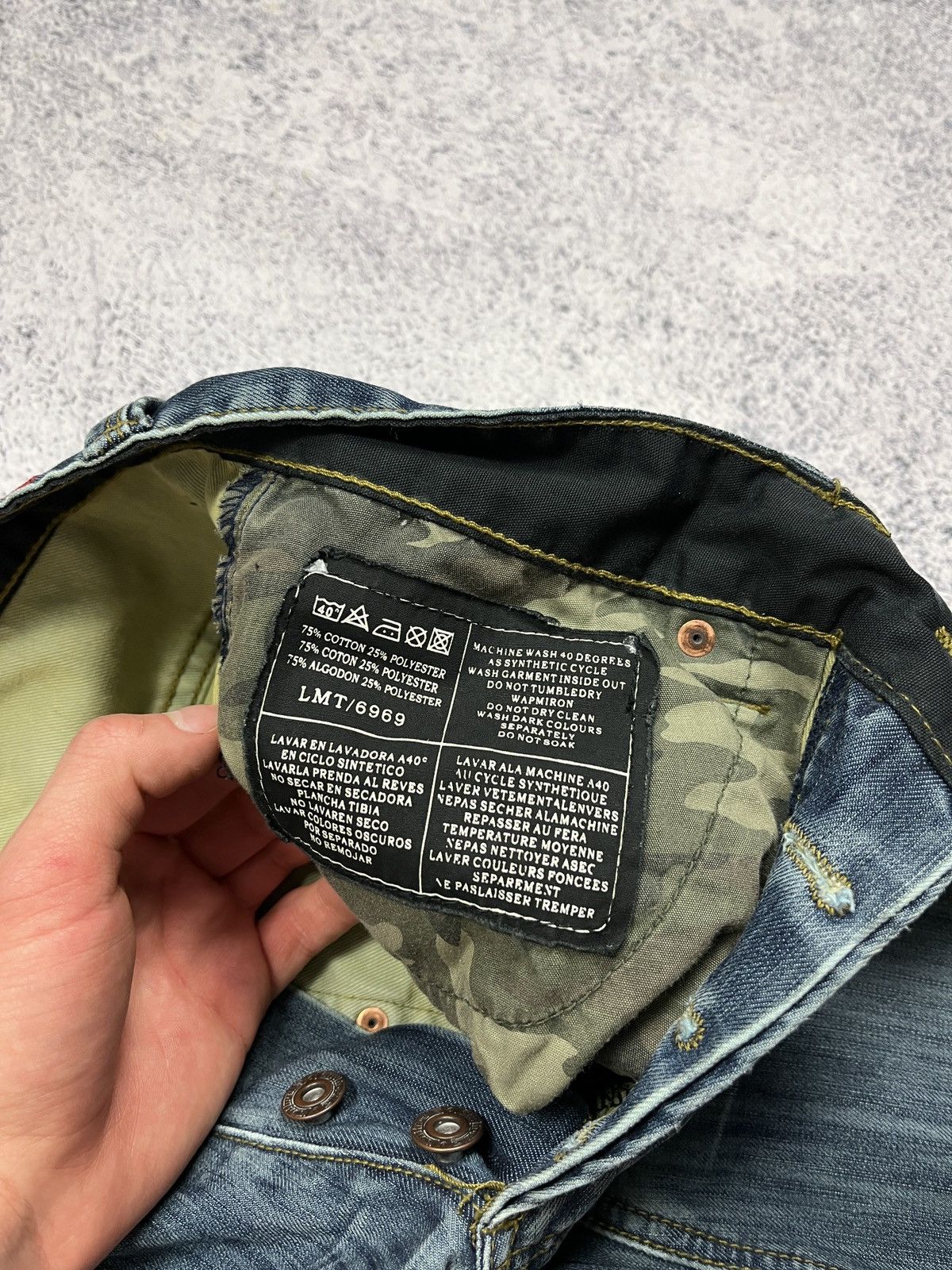 Japanese Brand × Lambretta × Vintage Vintage 90’s Lambretta Denim Streetwear Hype Jeans Y2k Logo Size US 32 / EU 48 - 10 Thumbnail