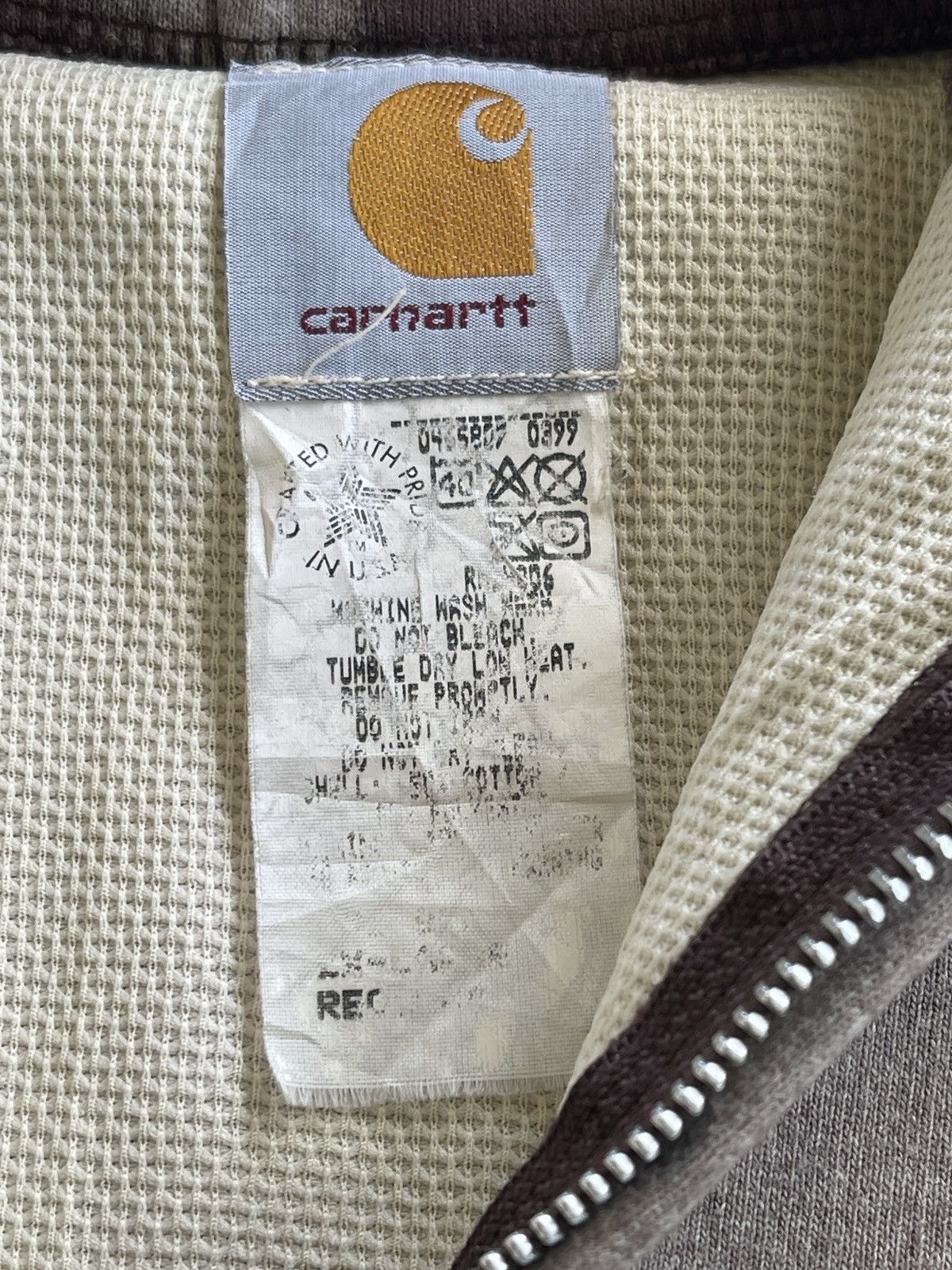 Carhartt Vintage Carhartt Zip Up Hooded Sunfaded Dyed Size US XXL / EU 58 / 5 - 14 Thumbnail