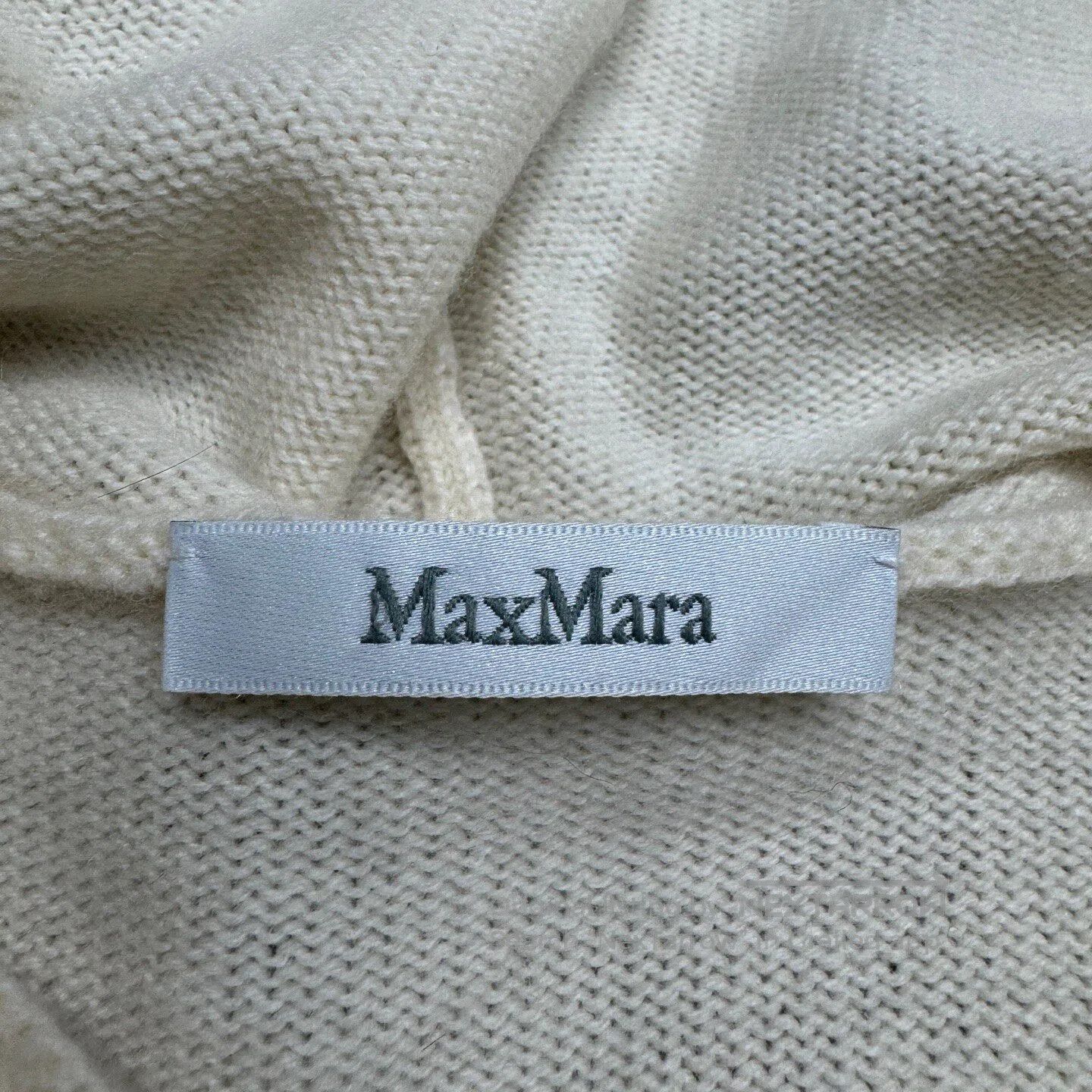 Max Mara MaxMara Letter woolen hooded hoodie hydraulic drill| Size S / US 4 / IT 40 - 3 Thumbnail
