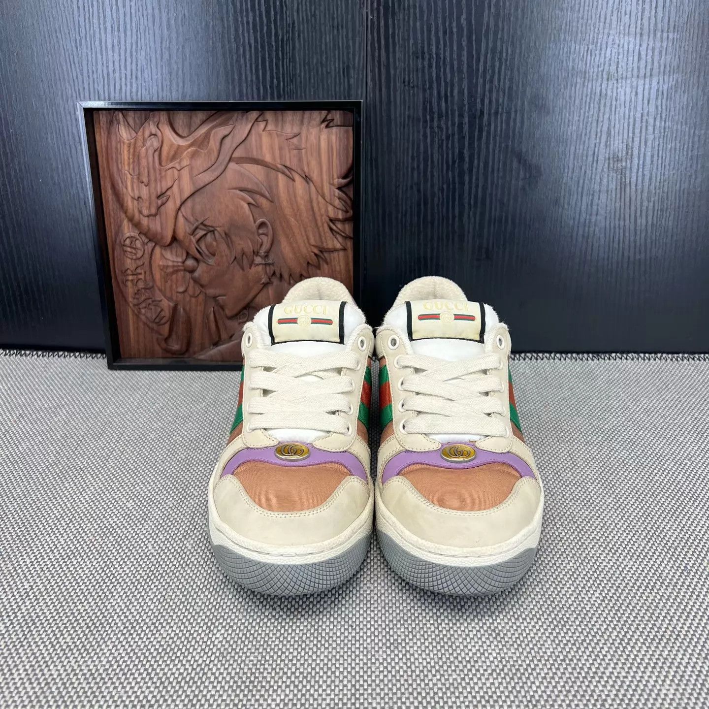 Gucci Gucci Ace Distressed Sneaker Dusty Purple 37 Size US 6.5 / IT 36.5 - 5 Thumbnail