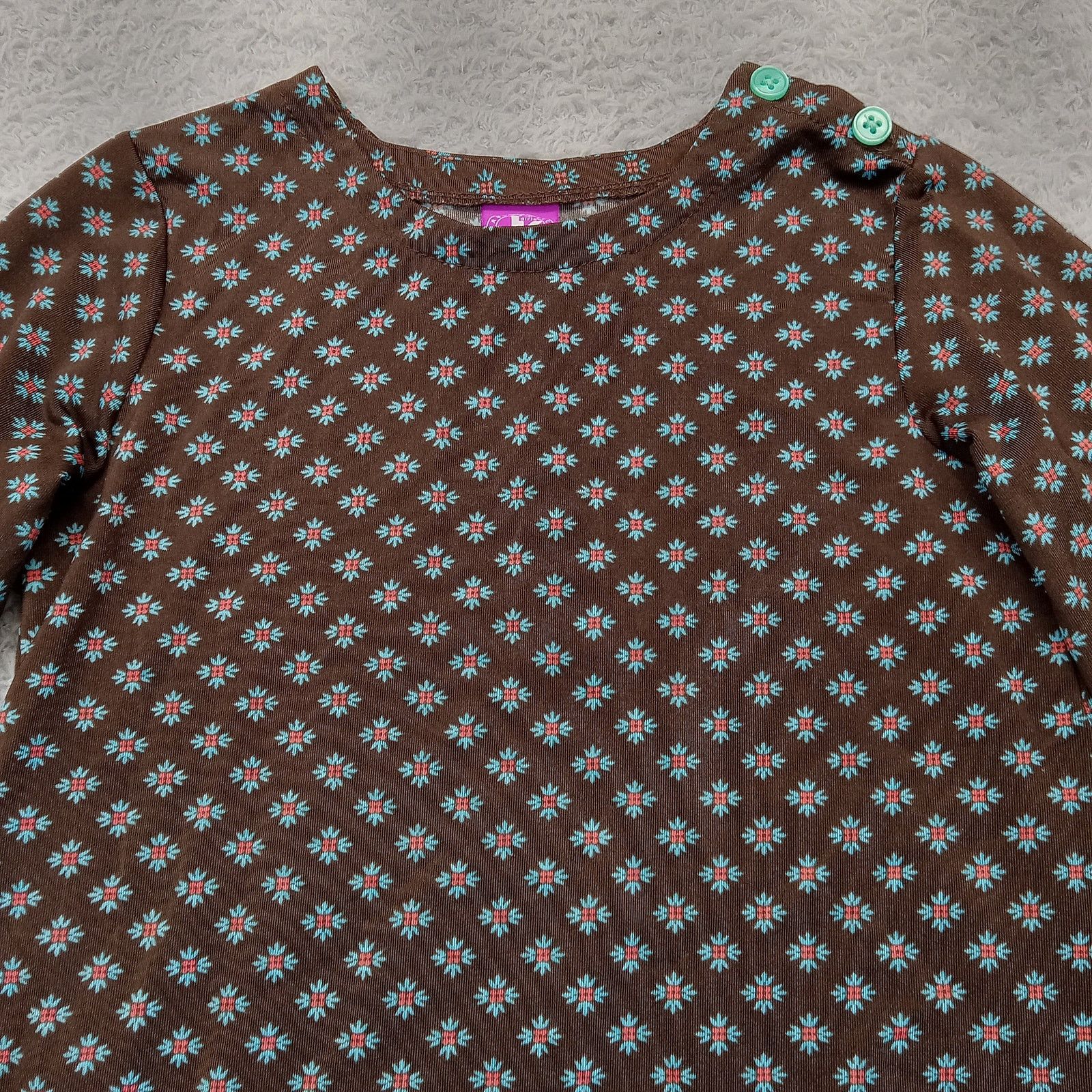 & Other Stories J. Khaki Top 6 Womens 3/4 Sleeve Blouse Brown Floral Paisley Size XXL / US 16-18 / IT 52-54 - 3 Thumbnail