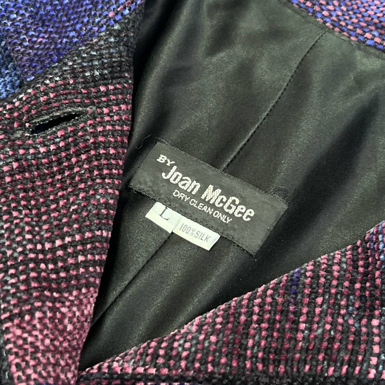 Japanese Brand × Vintage Joan McGee 100% Silk Pixelated Hand-Woven Jacket Size L Size US L / EU 52-54 / 3 - 4 Thumbnail