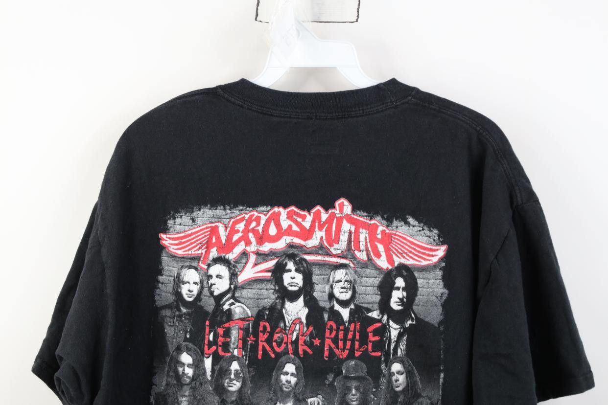 Vintage Vintage Y2K Rule World Tour Aerosmith Slash Band T-Shirt Size US XL / EU 56 / 4 - 14 Thumbnail