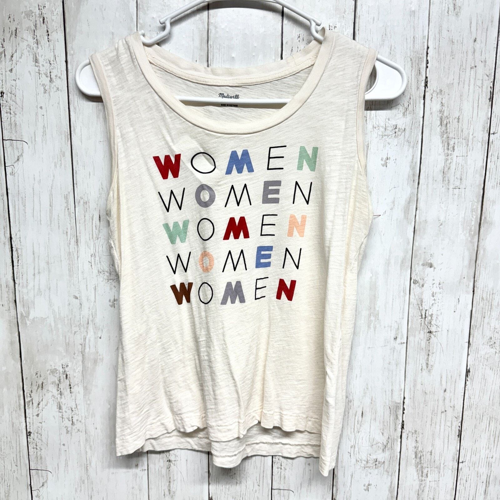 Madewell Madewell Tank Top XXS "Women" Crewneck Cotton Summer Ivory Size XXS / US 00 / IT 34 - 1 Thumbnail