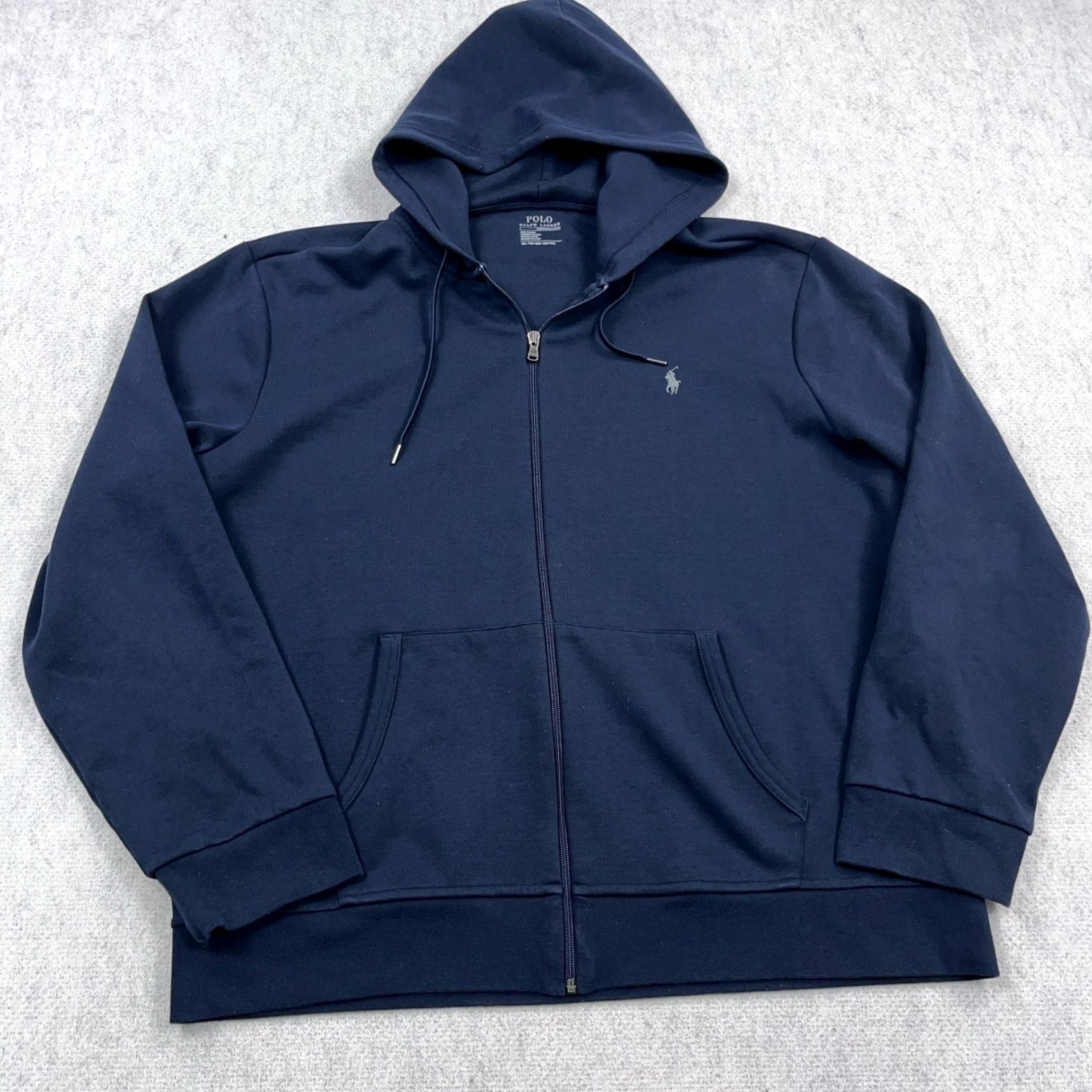 Polo Ralph Lauren Polo Ralph Lauren Performance Hoodie Men XXL 2XL Navy Blue Full Zip Jacket Size US XXL / EU 58 / 5 - 2 Thumbnail