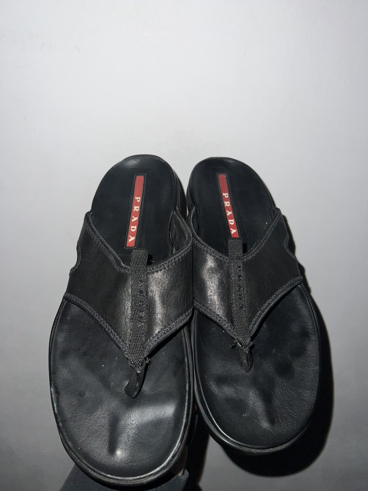 Prada Prada Red Label Leather Slides Slippers Size US 6 / EU 39 - 3 Thumbnail