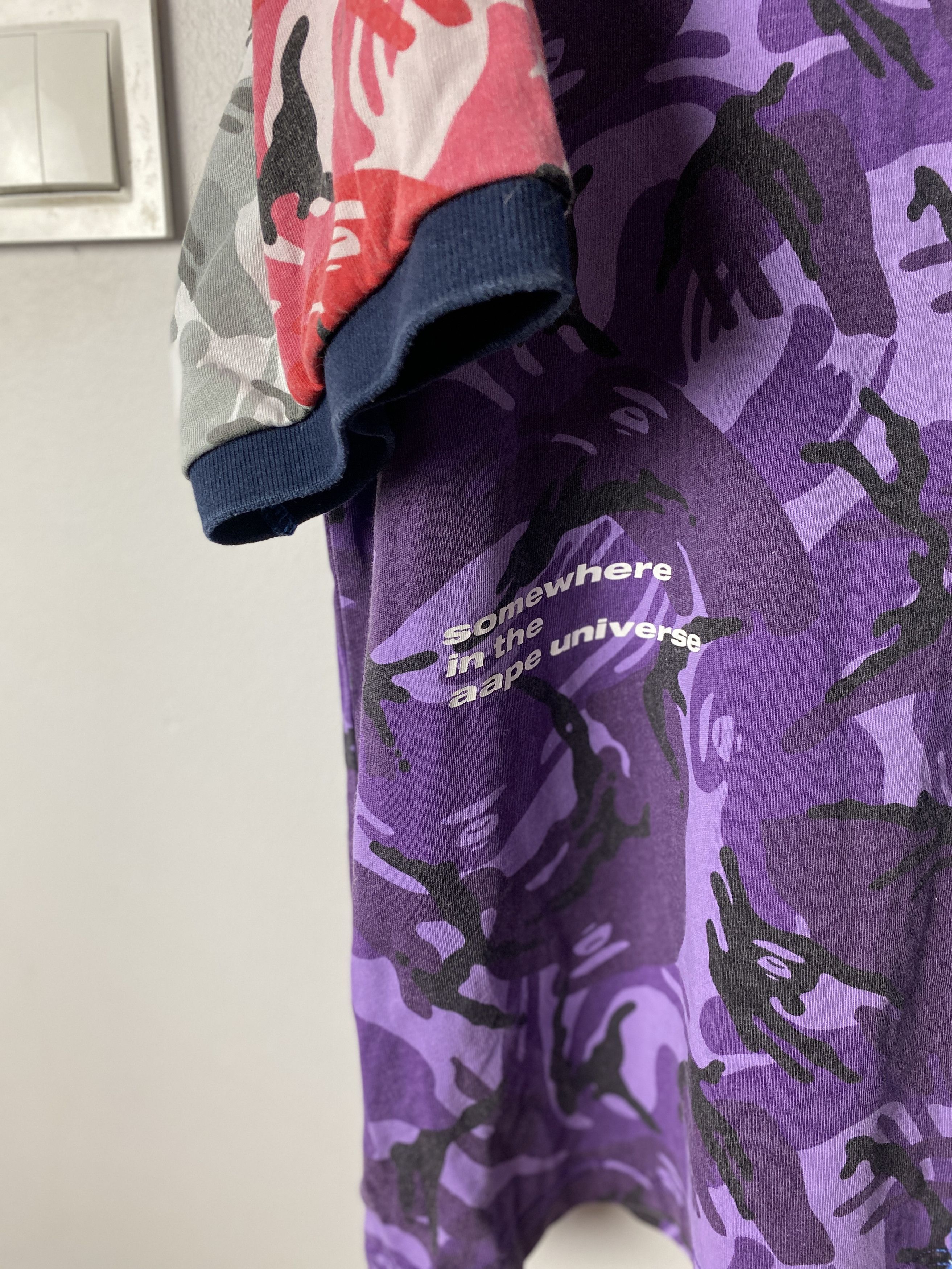 Aape Aape by A Bathing Ape multicolor camo polo t-shirt tee Size US L / EU 52-54 / 3 - 6 Thumbnail