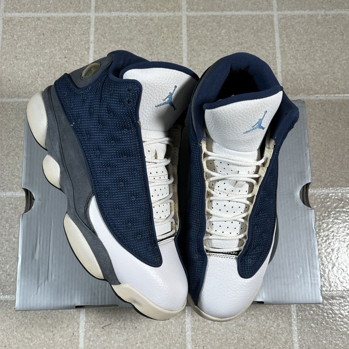 Jordan Brand Jordan Air Jordan 13 Retro Flint 2020 Navy White Grey Size US 9.5 / EU 42-43 - 1 Thumbnail
