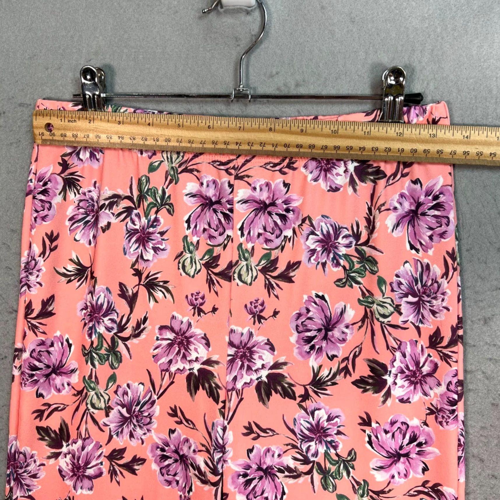 Beach Riot Beach Riot Womens Pants Floral Bell Bottom Stretch Bohemian Pink S Small Curve Waist 27in Inseam 33in Flared Gender Womens Size 28" / US 6 / IT 42 - 4 Thumbnail