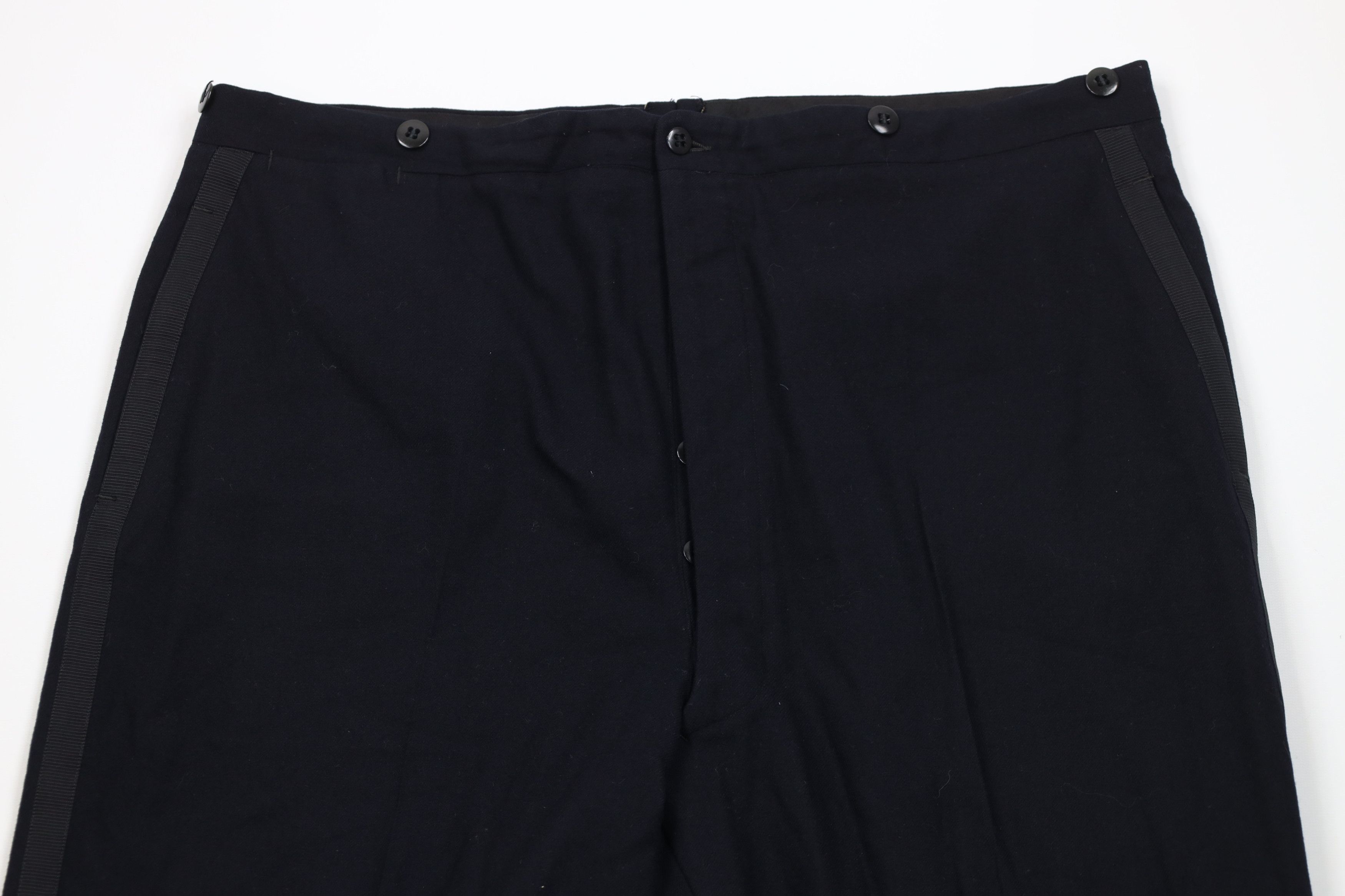 Vintage Vintage 50s Korean War Heavy Wool Wide Leg Pants Blue USA Size US 38 / EU 54 - 2 Thumbnail