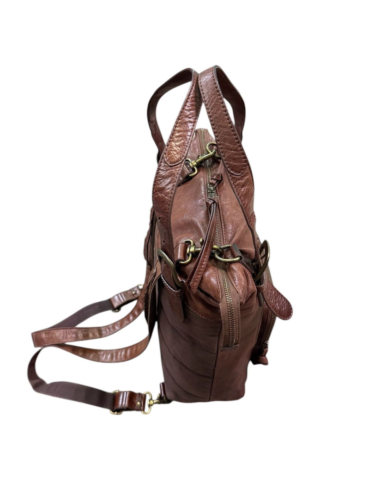 Leather DAKOTA CANVAS LEATHER 2 WAY SHOULDER BACKPACK Size ONE SIZE - 9 Thumbnail
