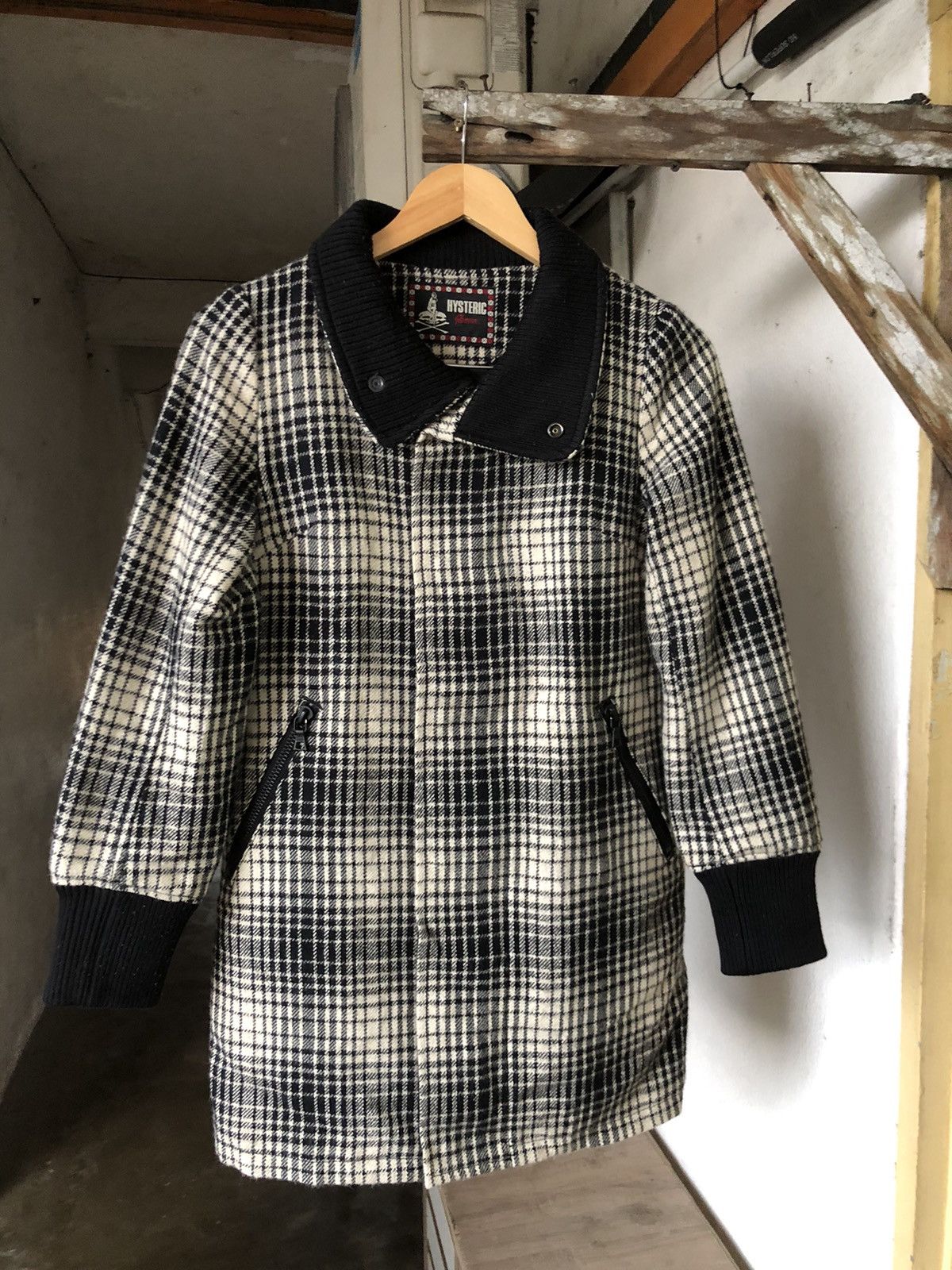 Hysteric Glamour Hysteric Glamour Ginham Wool Coat Jacket Size ONE SIZE - 4 Thumbnail