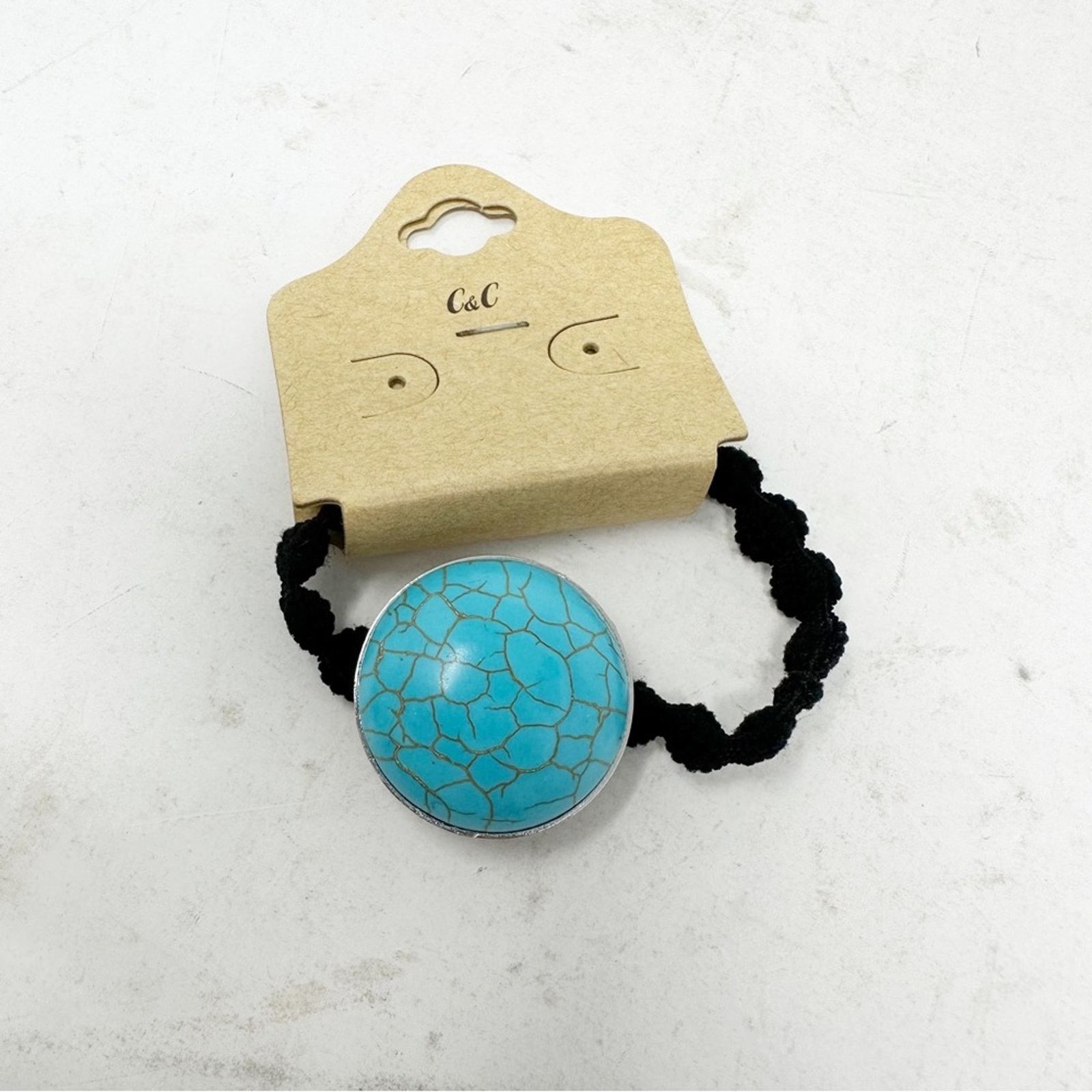 Tibi Western Turquoise Ponytail Holder NWT Size ONE SIZE - 4 Thumbnail