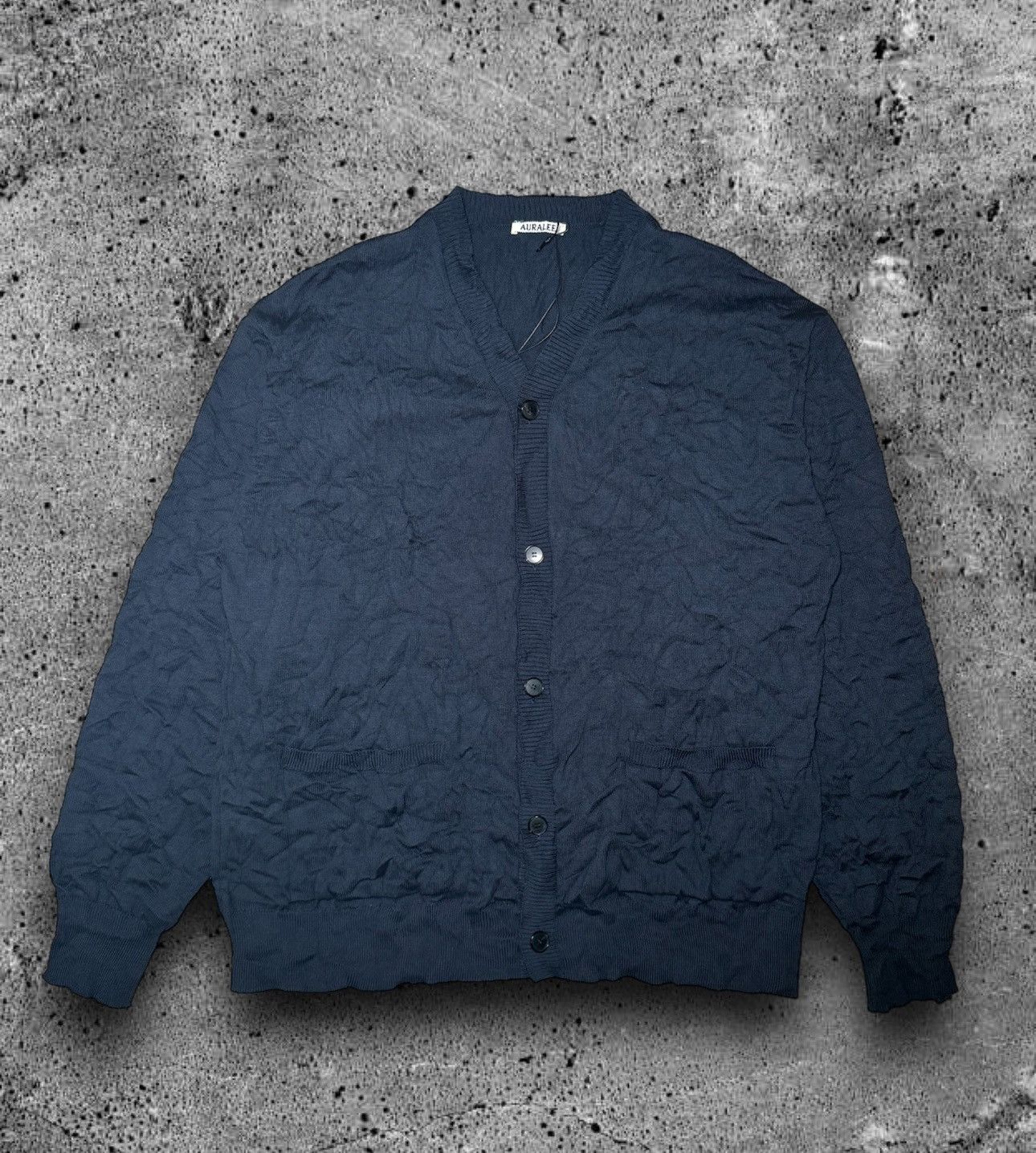 トップス AURALEE SHAGGY KNIT CARDIGAN Auralee Cotton Linen Cut Shaggy Knit Cardigan | Garmentory