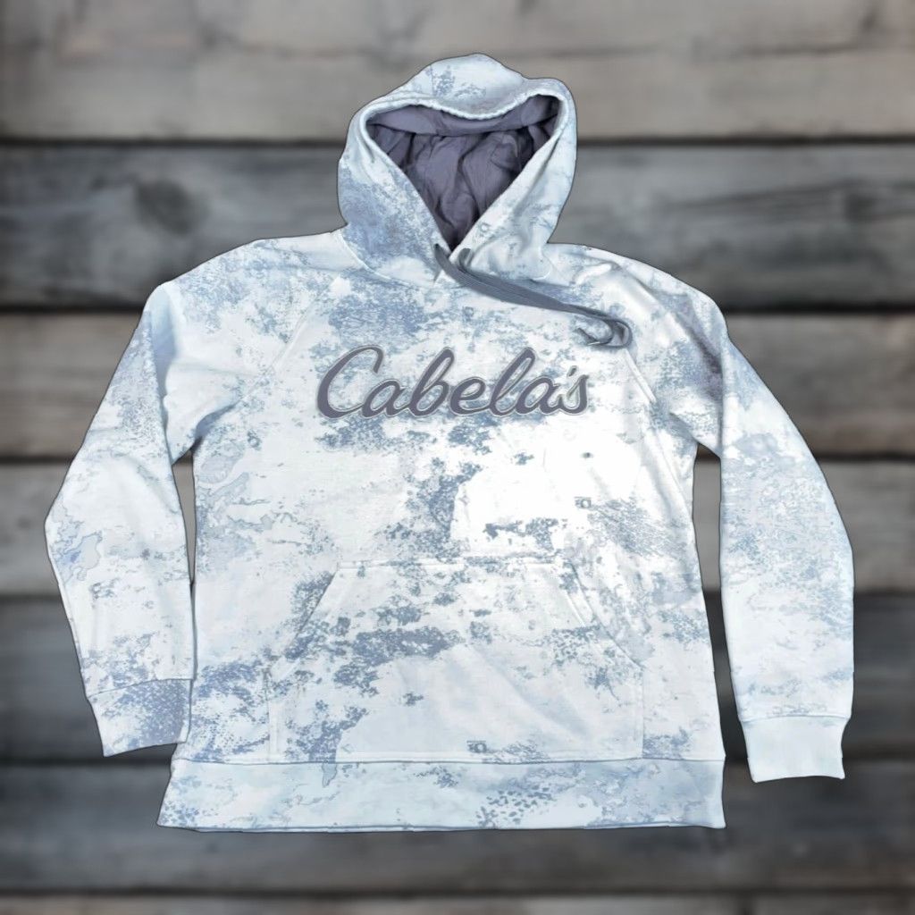 Vintage **Women's Cabela's Large White Gray Camo Embroidered Hoodie** User: **Cabela's Large White Gray Camo Embroidered Women's Hoodie** Size L / US 10 / IT 46 - 1 Thumbnail