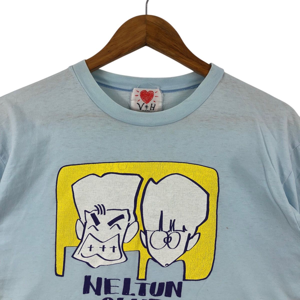 Vintage Rare! Unused Tunnels 80s Neruton Red Whale Troupe T-shirt Size US L / EU 52-54 / 3 - 2 Thumbnail
