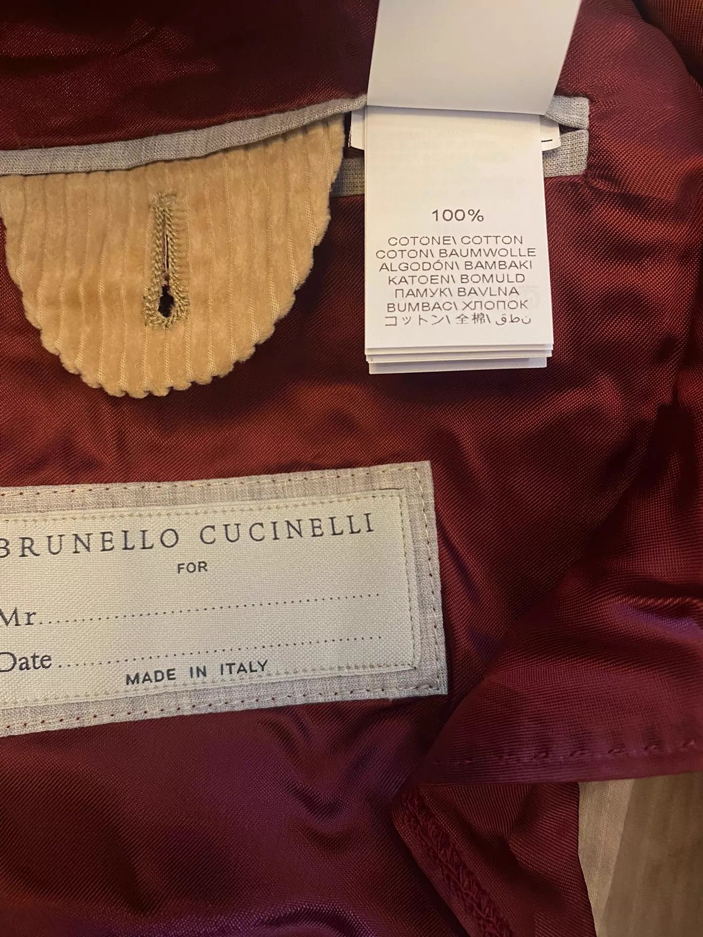 Brunello Cucinelli BC Double-Breasted Corduroy Suit Size 50 Size 50R - 7 Thumbnail