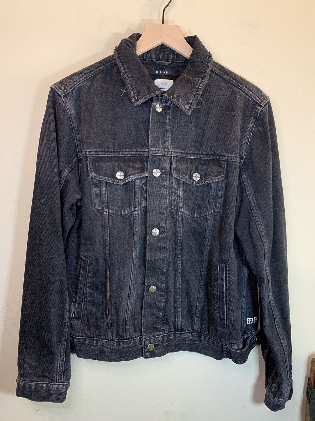 Designer × Ksubi *RARE* Ksubi Thrashed Distressed Faded Heavy Denim Jacket L Size US L / EU 52-54 / 3 - 1 Thumbnail